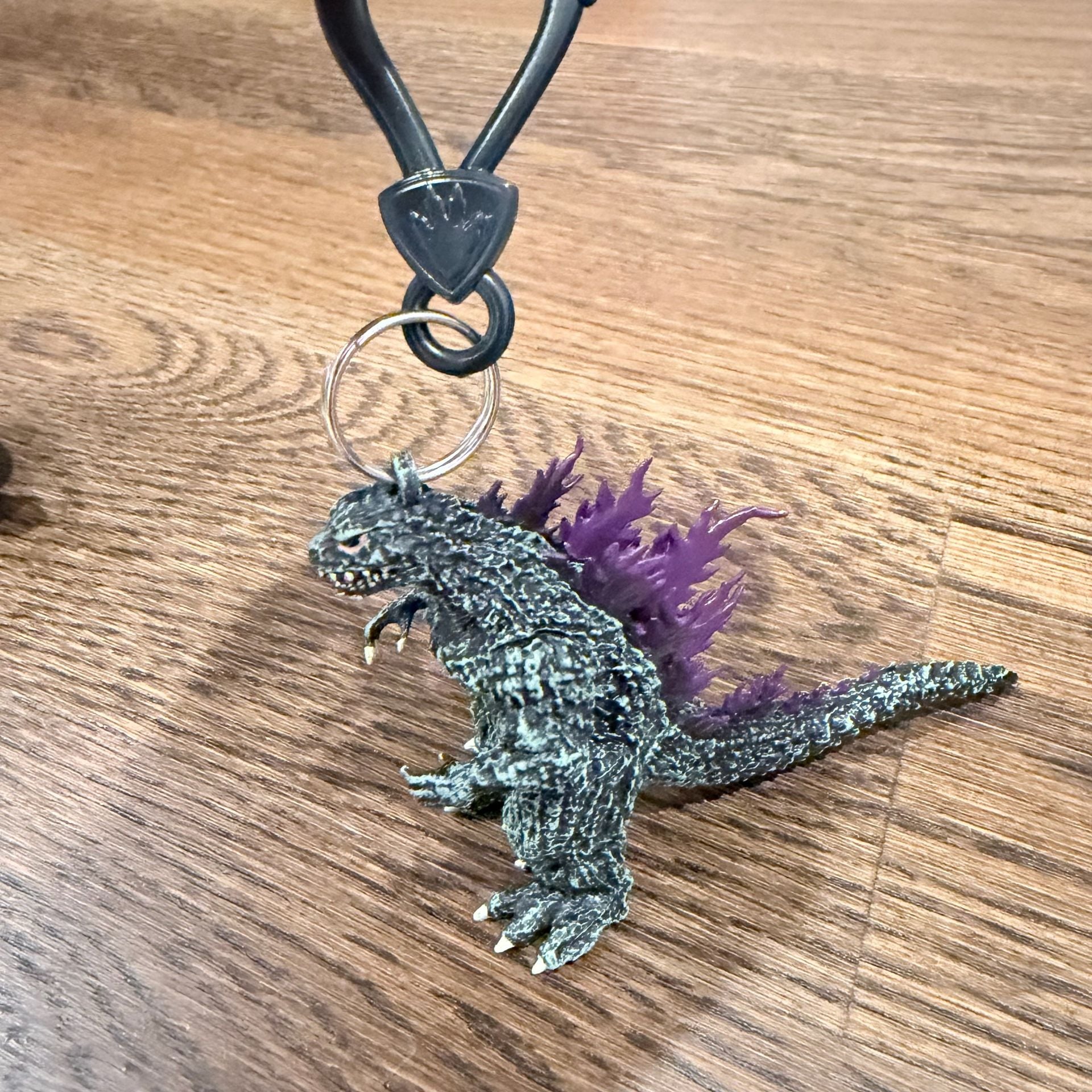 Godzilla Purple Spikes Figural Keychain Clip 1