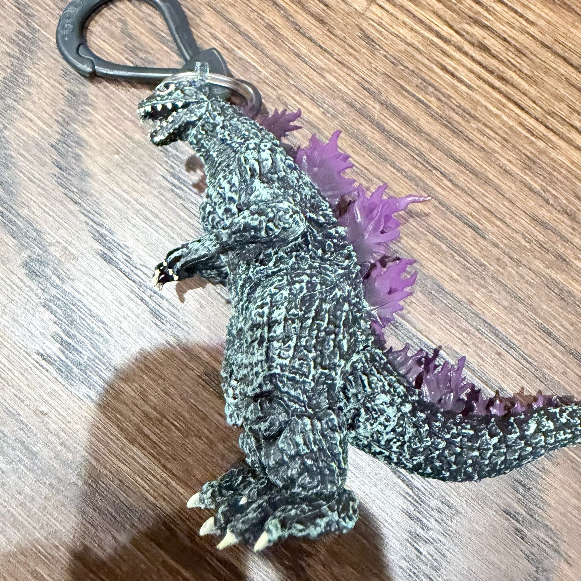 Godzilla Purple Spikes Figural Keychain Clip 4