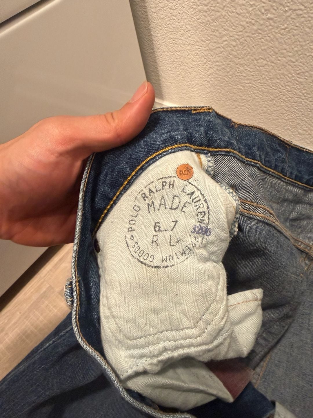 Polo Ralph Lauren Jeans Size 34x34 Vintage Denim Straight Leg 7