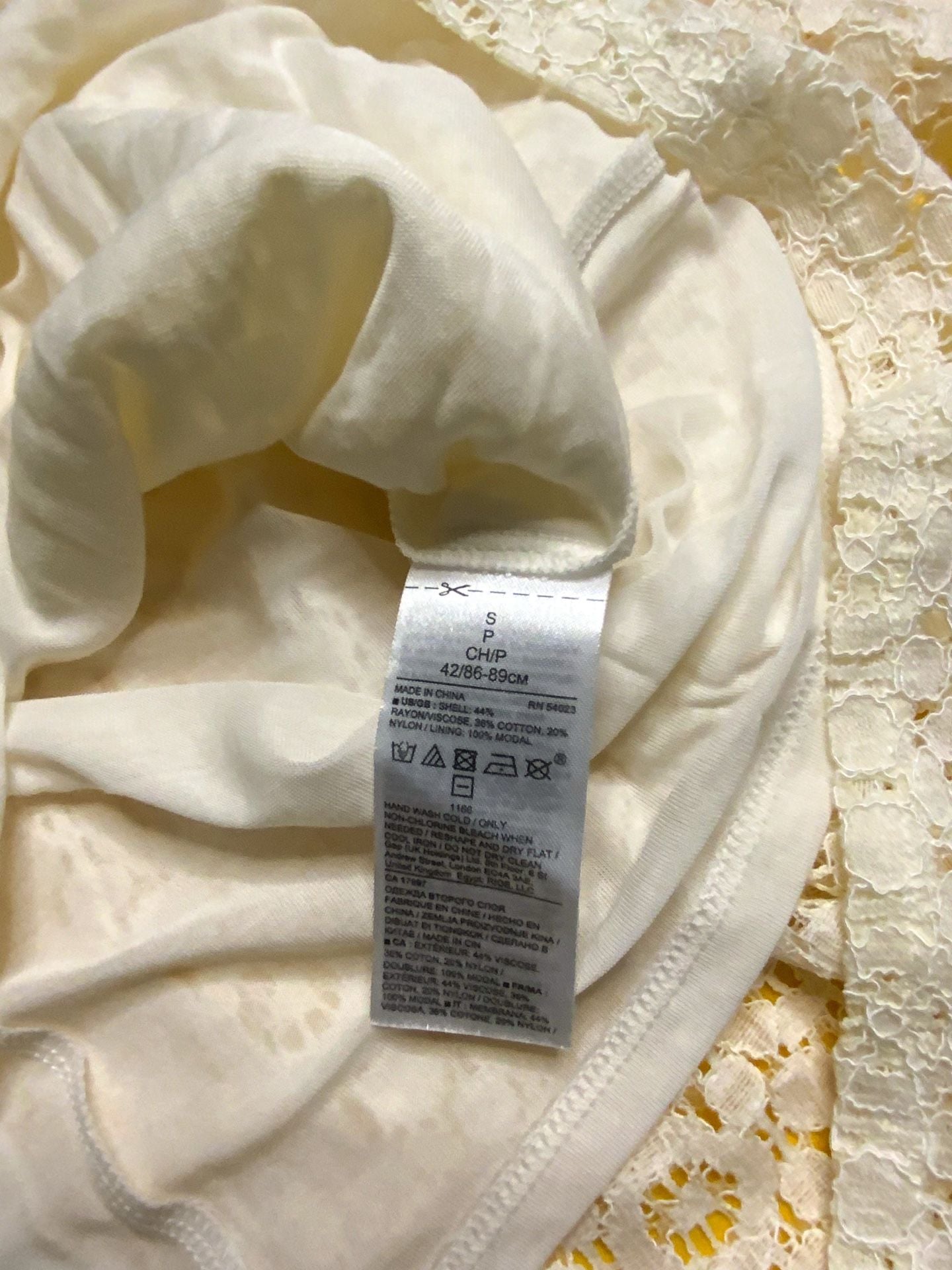 Banana Republic Lace Blouse Women Size S Cream Long Sleeve Top 6