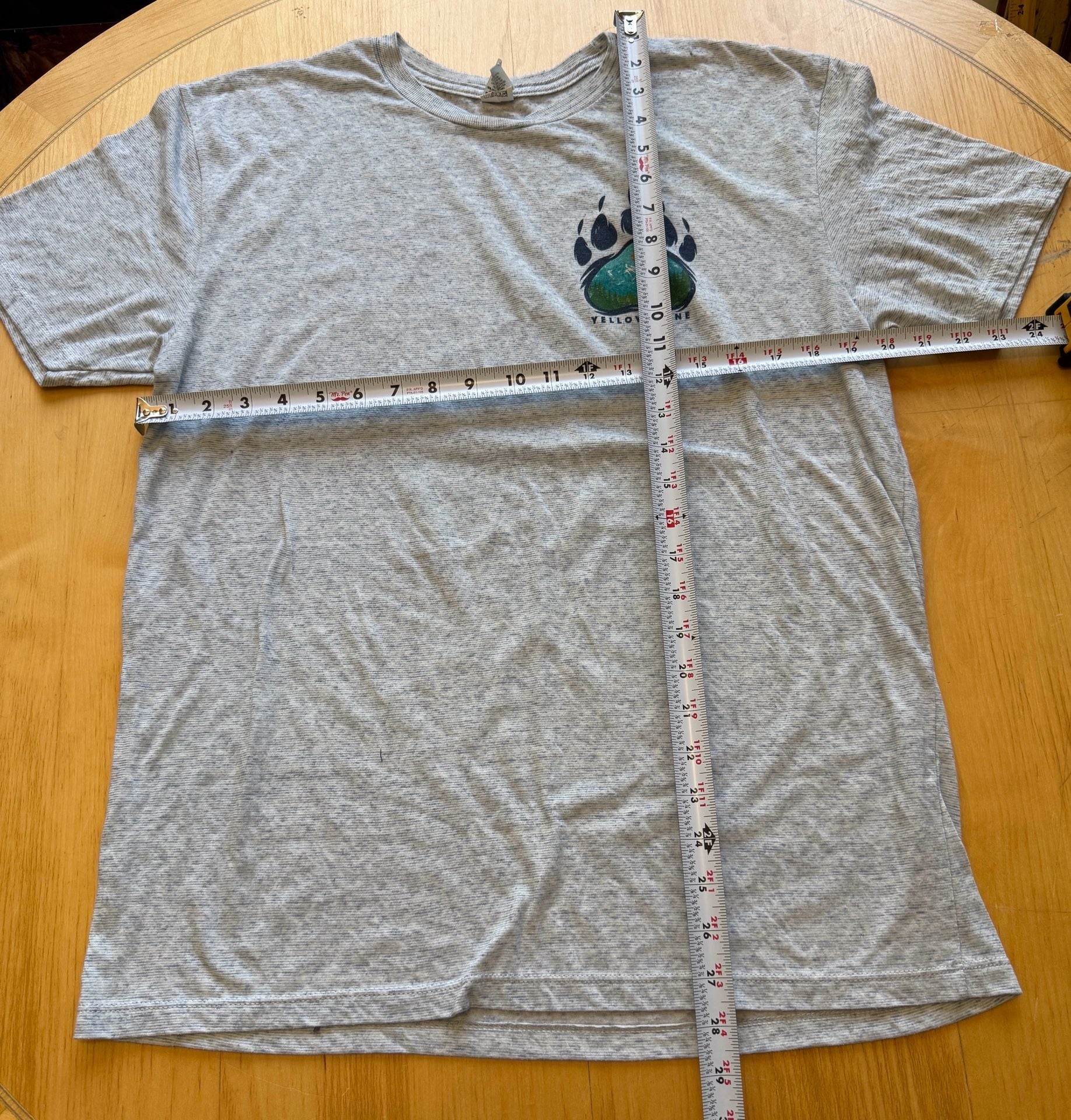Pacific Yellowstone National Park T-Shirt Size L Gray Bear Paw Mountain 8