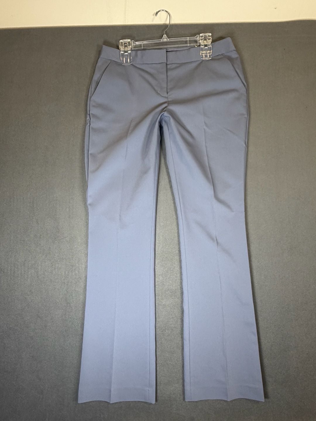 Express Columnist Barely Boot Pants Size 12 Light Blue Mid Rise 2