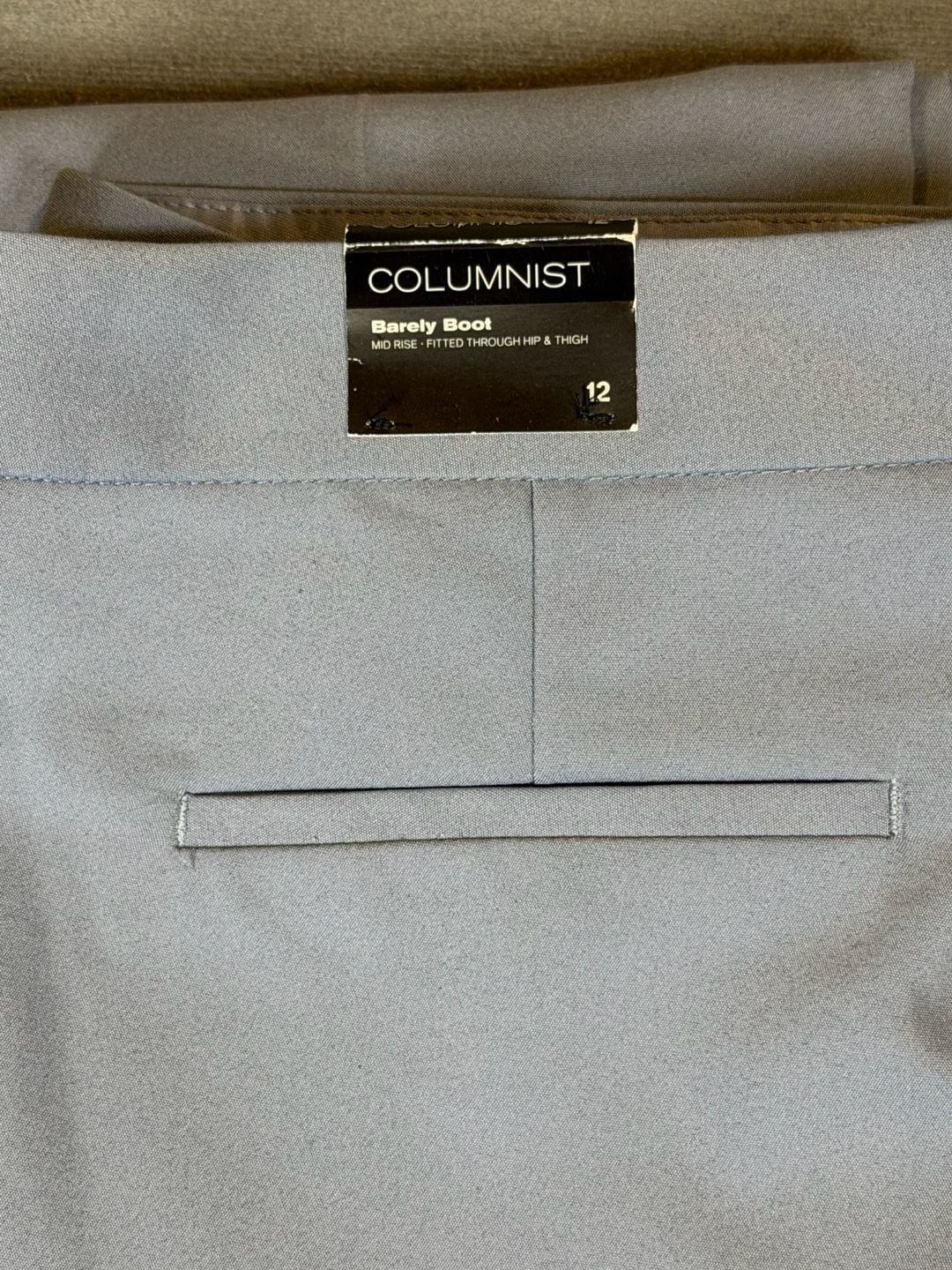 Express Columnist Barely Boot Pants Size 12 Light Blue Mid Rise 5