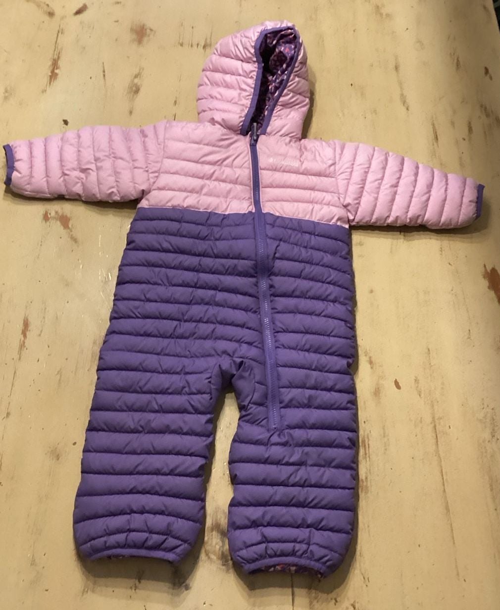Columbia Powder Lite II Reversible Bunting Size 18-24 Months Pink Purple 2