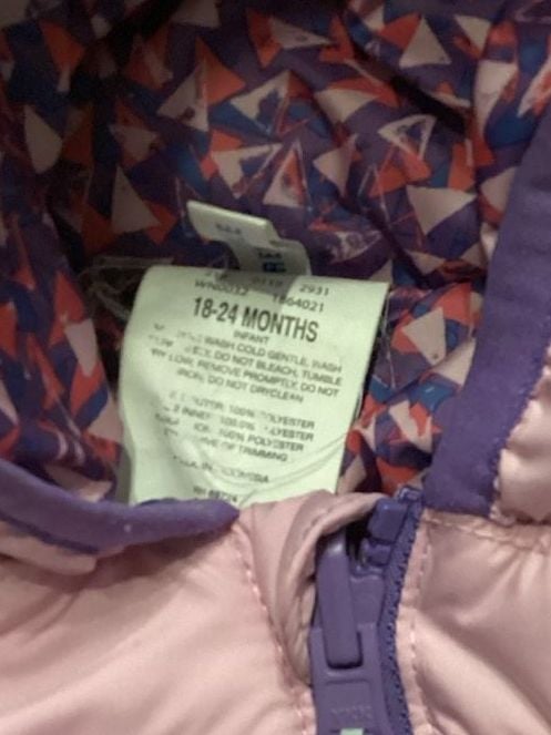 Columbia Powder Lite II Reversible Bunting Size 18-24 Months Pink Purple 3