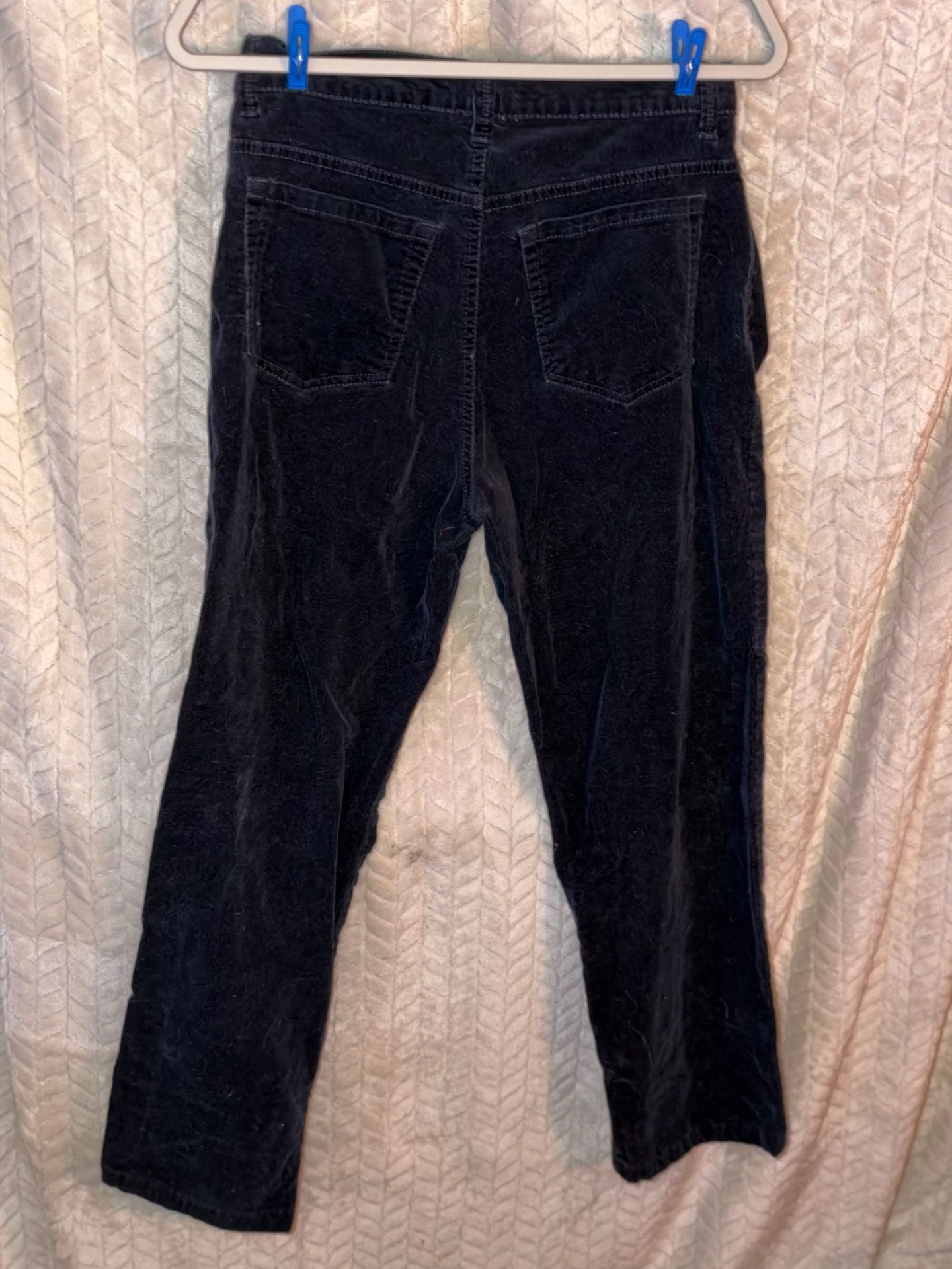 Gloria Vanderbilt Corduroy Pants Size 10 Navy Blue Straight Leg 3