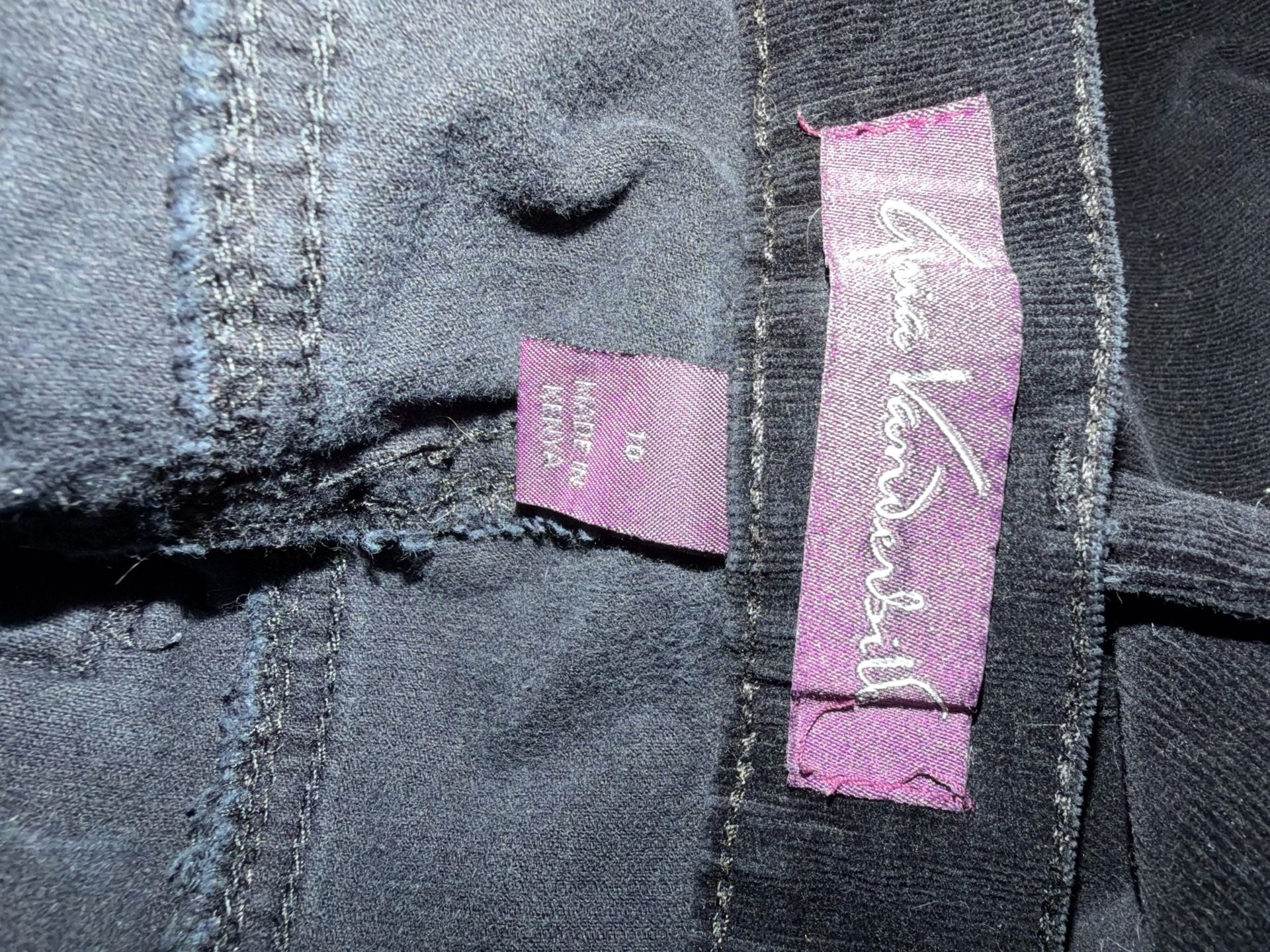 Gloria Vanderbilt Corduroy Pants Size 10 Navy Blue Straight Leg 4