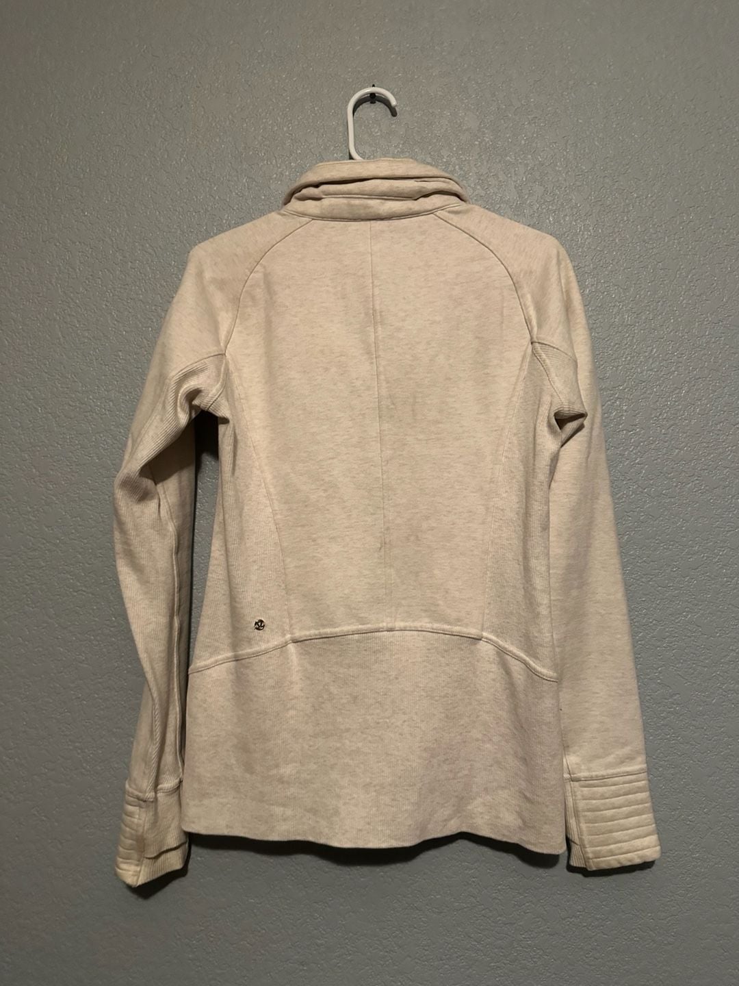 Lululemon Radiant Jacket Size 6 Heathered Ivory Cream W/Gold Hardware 7
