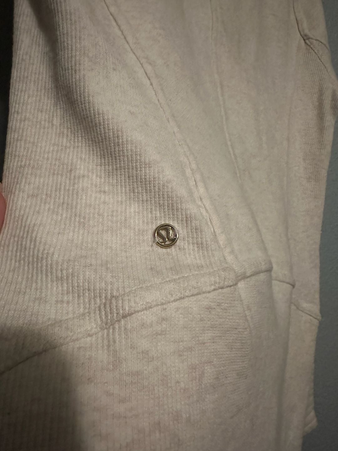 Lululemon Radiant Jacket Size 6 Heathered Ivory Cream W/Gold Hardware 8