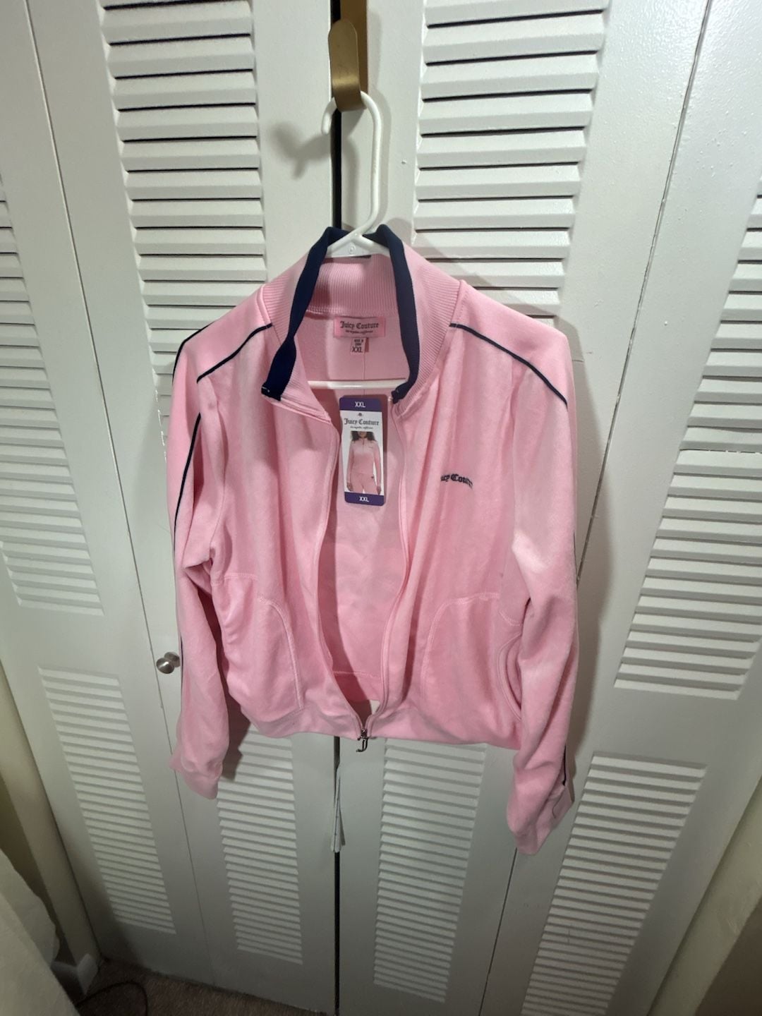 Juicy Couture Velour Track Jacket Size XXL Pink Pickleball Anyone? 7
