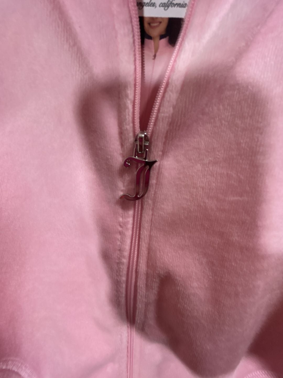 Juicy Couture Velour Track Jacket Size XXL Pink Pickleball Anyone? 8