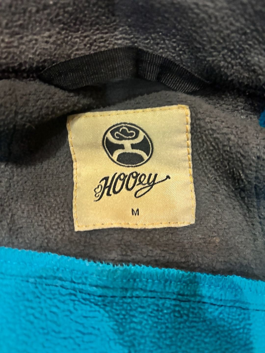 Hooey Softshell Jacket youth Size M Black Turquoise Roughy 5