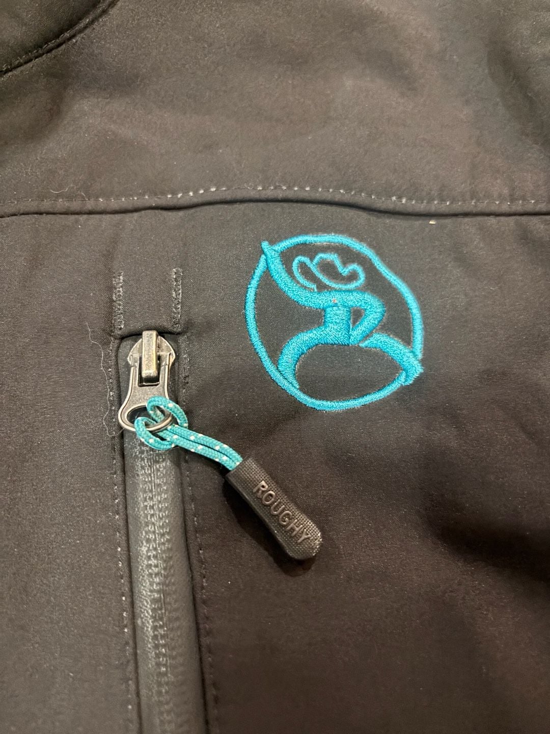 Hooey Softshell Jacket youth Size M Black Turquoise Roughy 6