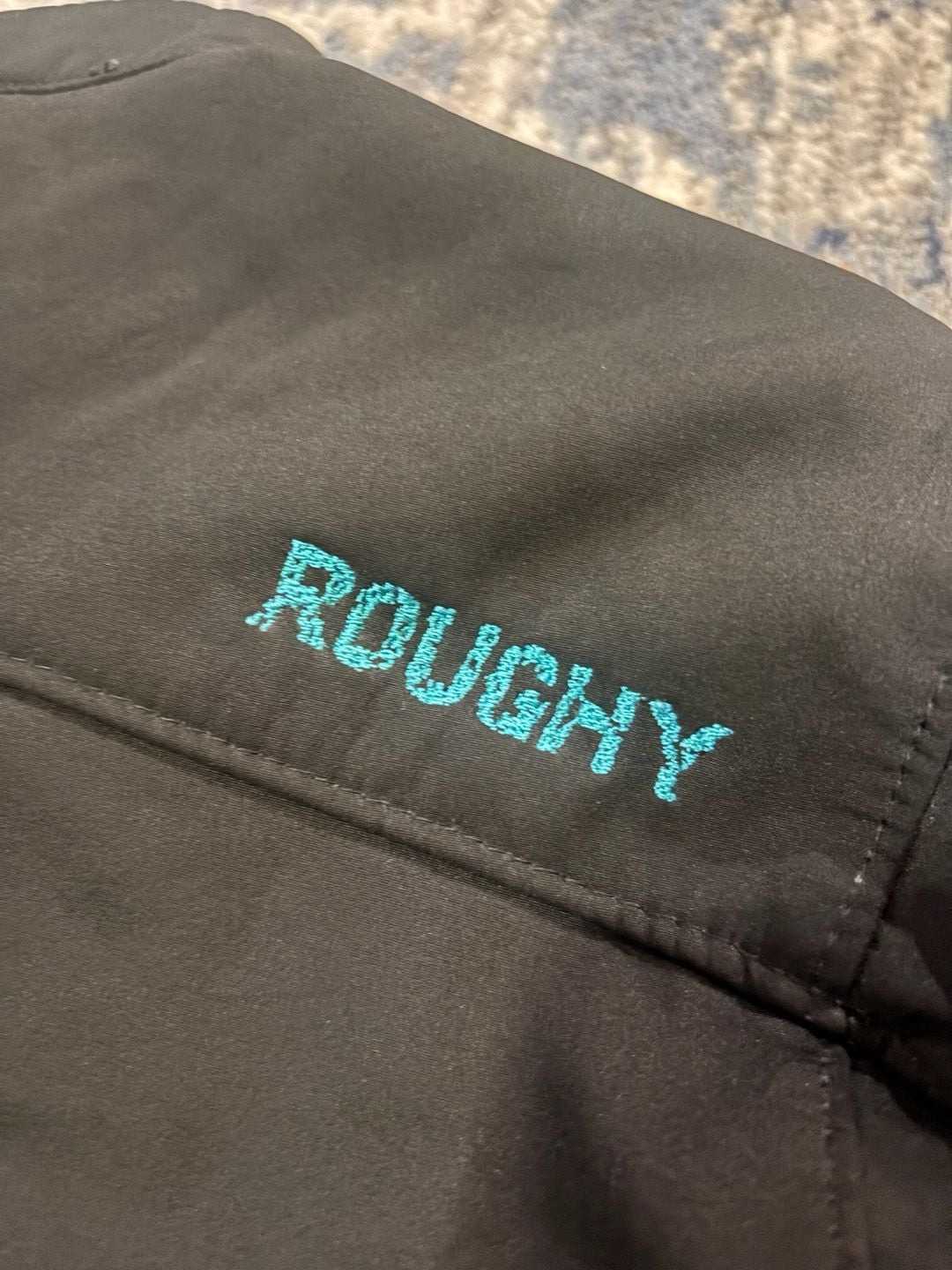 Hooey Softshell Jacket youth Size M Black Turquoise Roughy 8