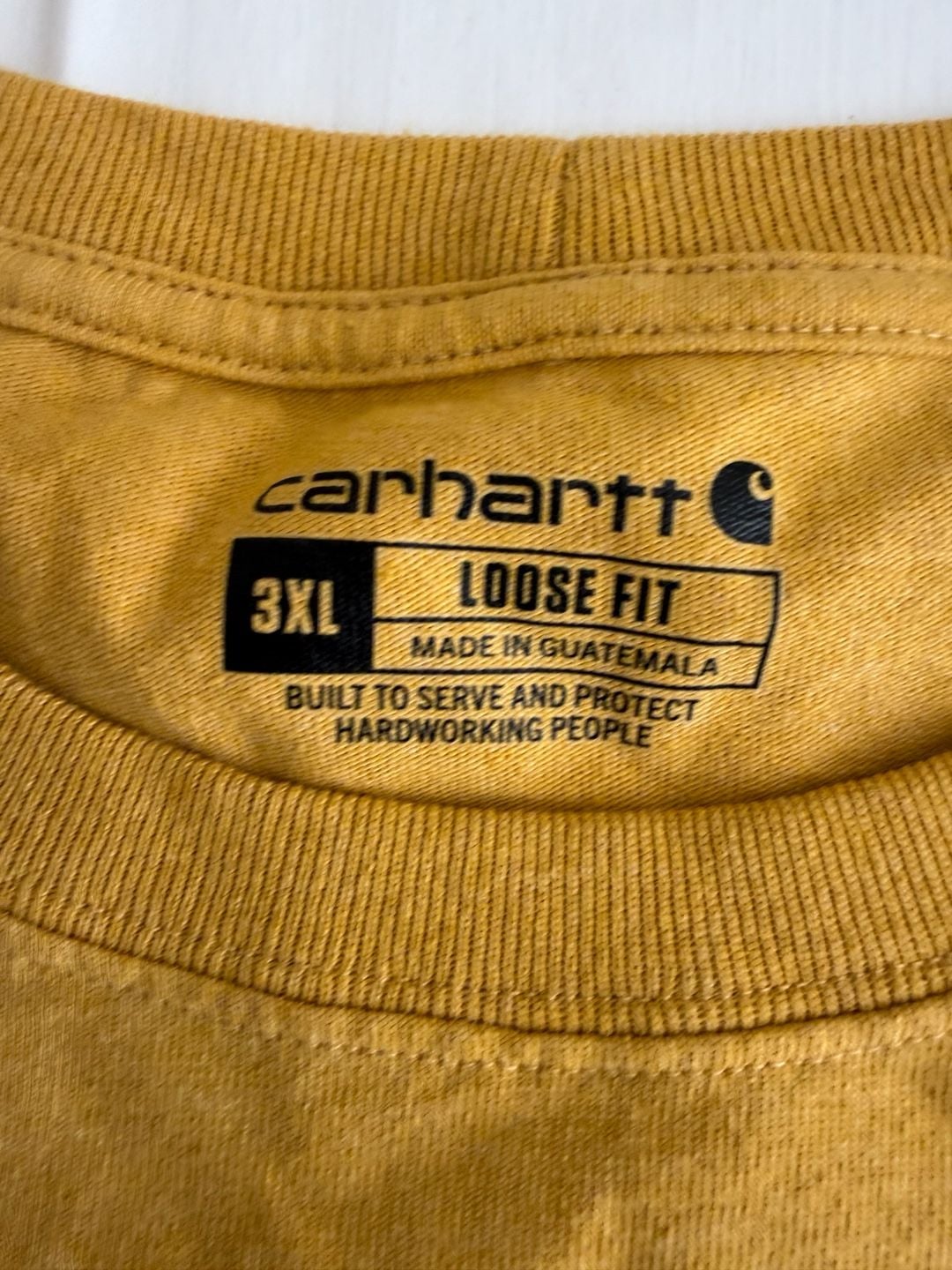 Carhartt Loose Fit Pocket T-Shirt Size 3XL Yellow Cotton workwear gorpcore 2