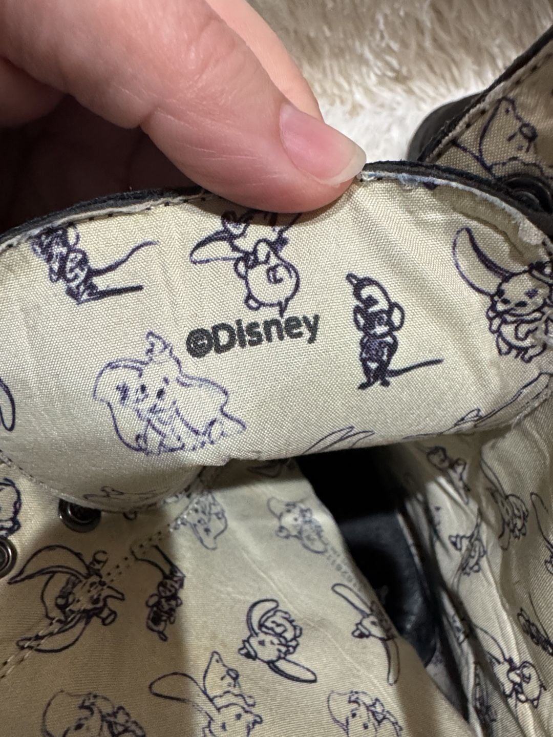 Disney Dumbo Combat Boots Size 10 Black Don't Just Fly Soar 5