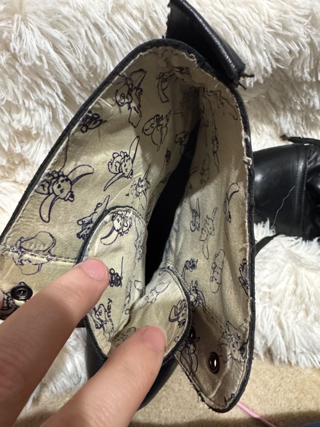 Disney Dumbo Combat Boots Size 10 Black Don't Just Fly Soar 4