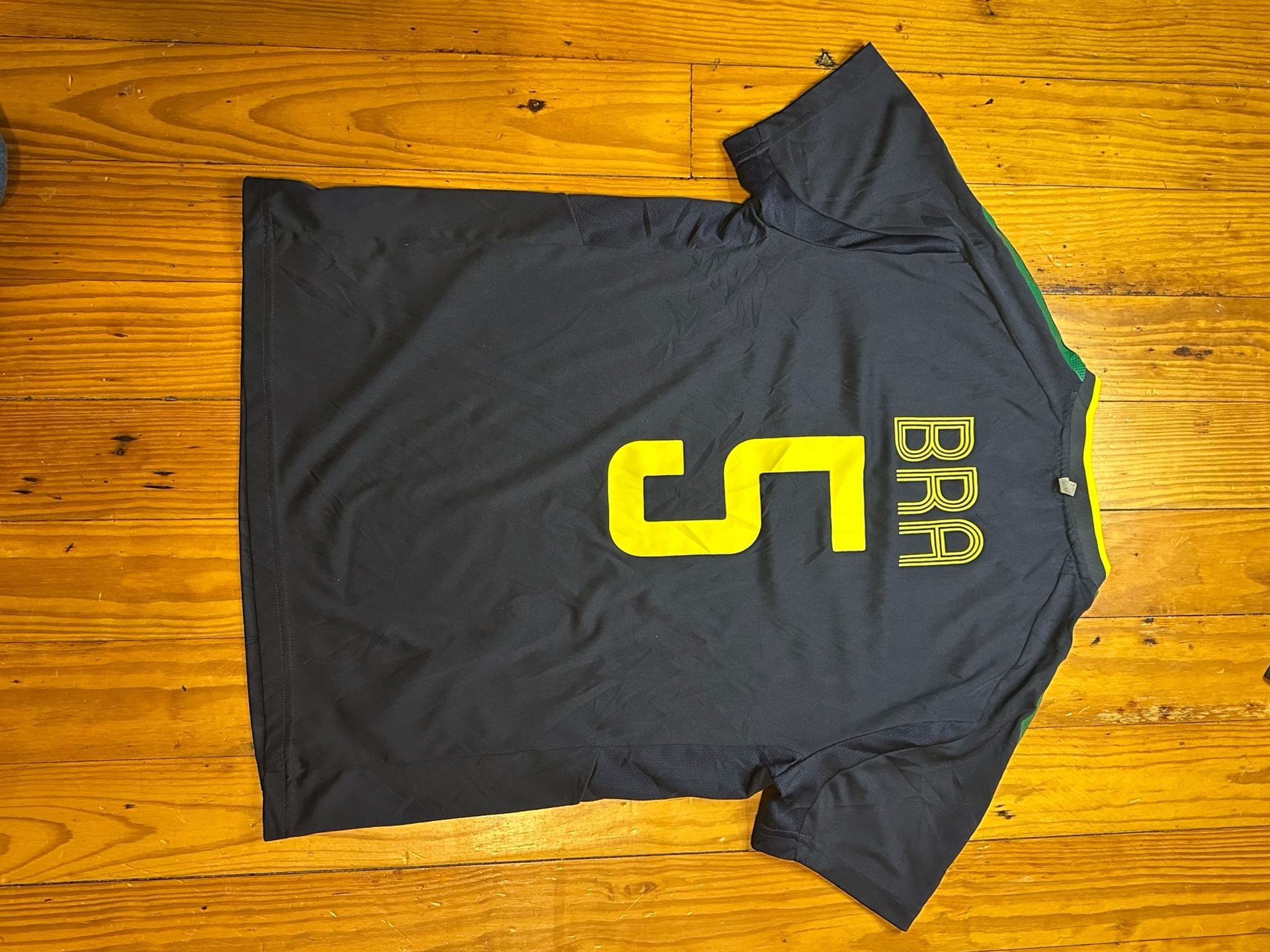 Polo Sport Ralph Lauren Brasil Soccer Jersey Size S Navy Yellow 7
