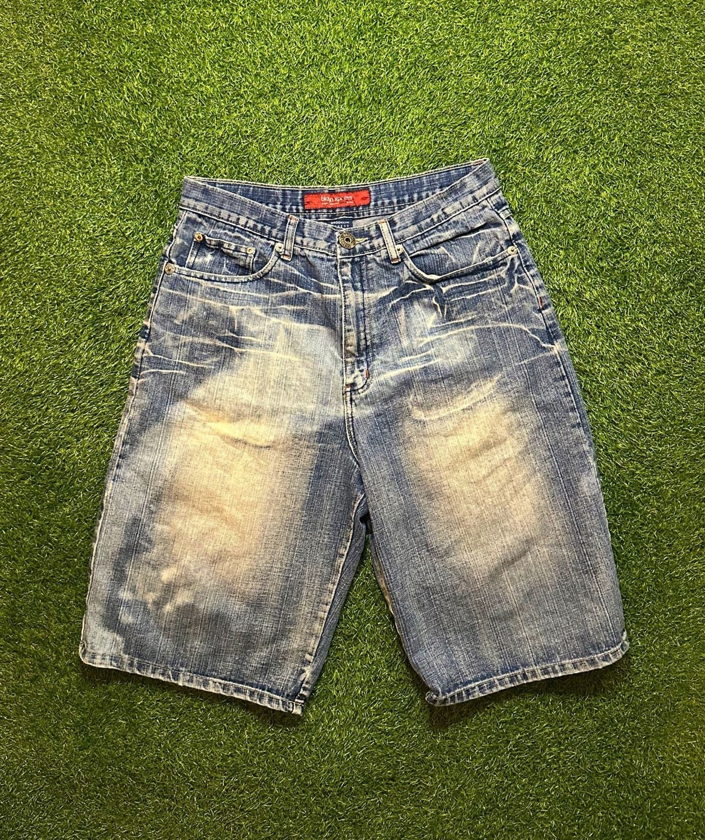 Y2K 2000s Brooklyn Xpress Baggy Denim Jean Shorts 2