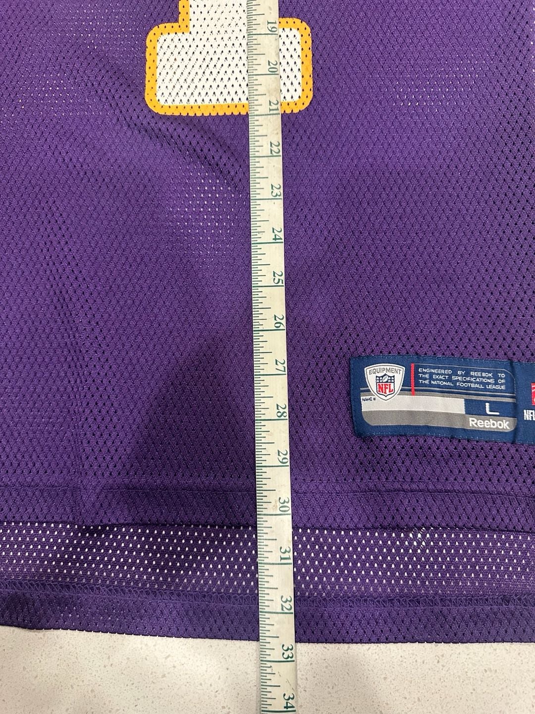 Reebok Minnesota Vikings Brett Favre 4 NFL Jersey Size L Purple 9