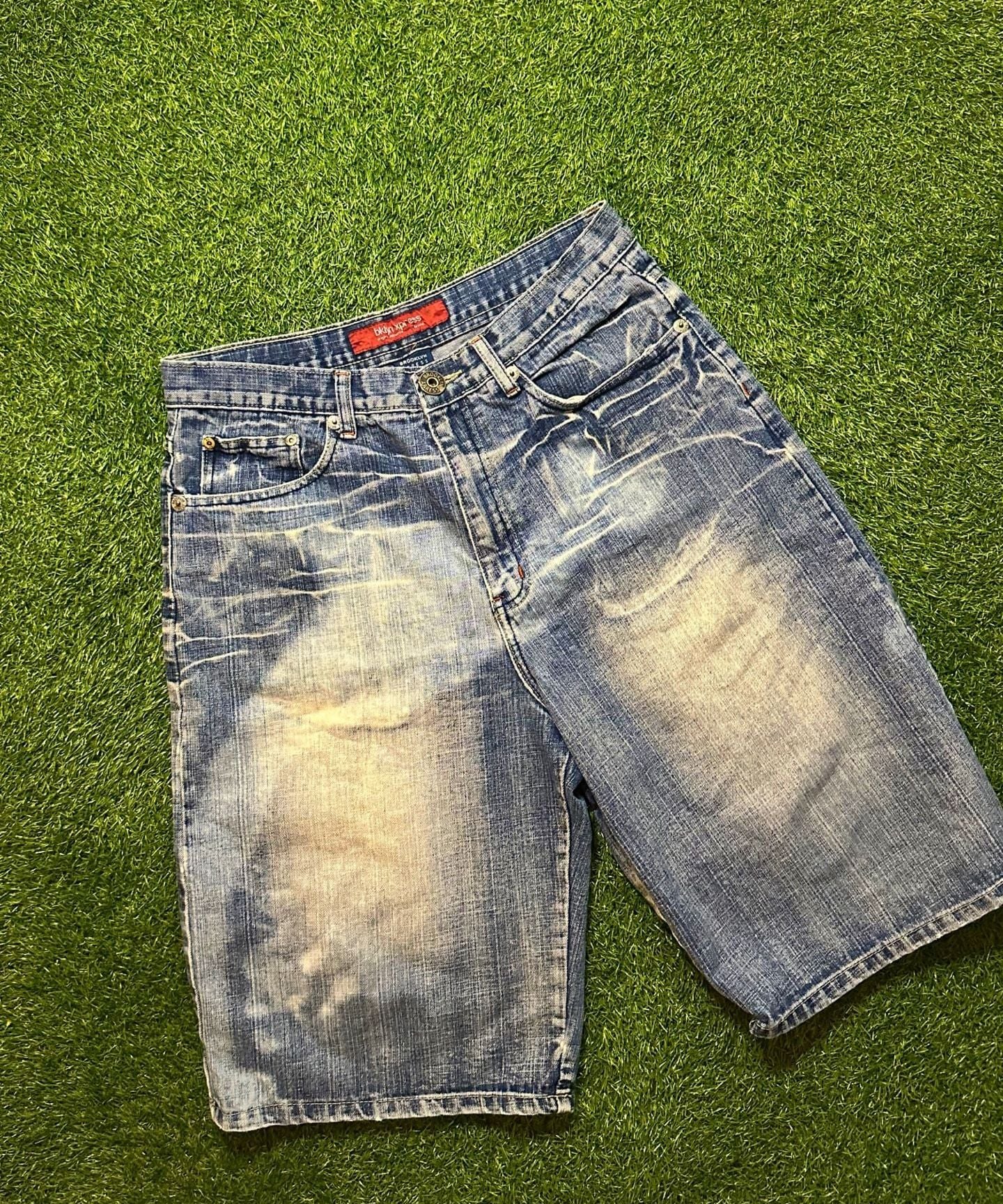 Y2K 2000s Brooklyn Xpress Baggy Denim Jean Shorts 3