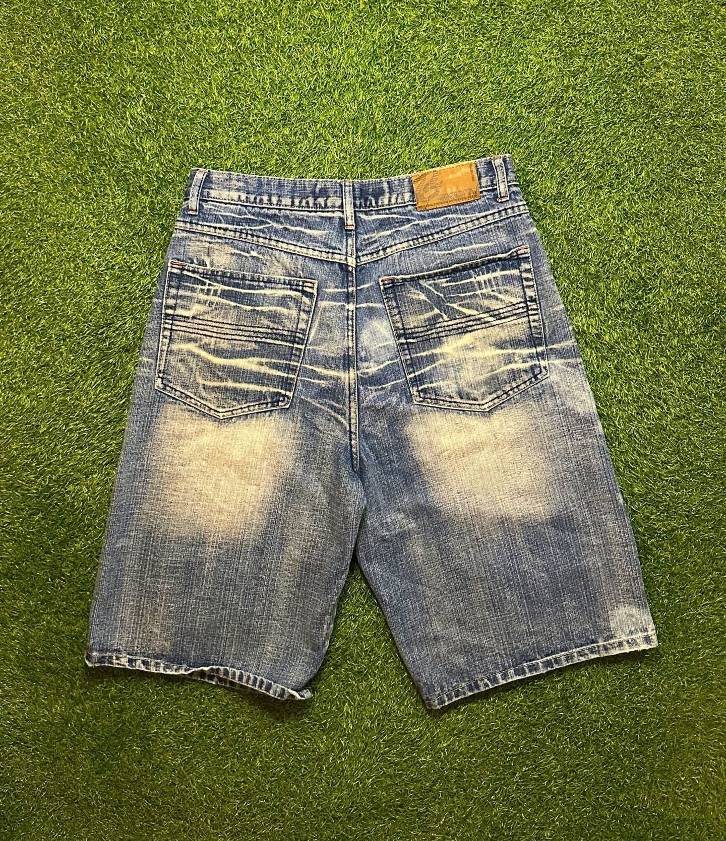 Y2K 2000s Brooklyn Xpress Baggy Denim Jean Shorts 4
