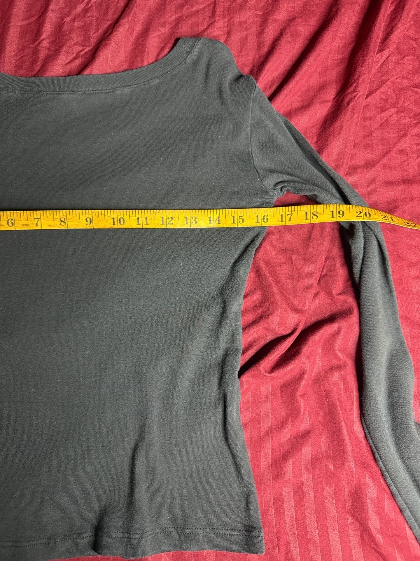 Brandy Melville Thermal Long Sleeve Top black/faded look 4