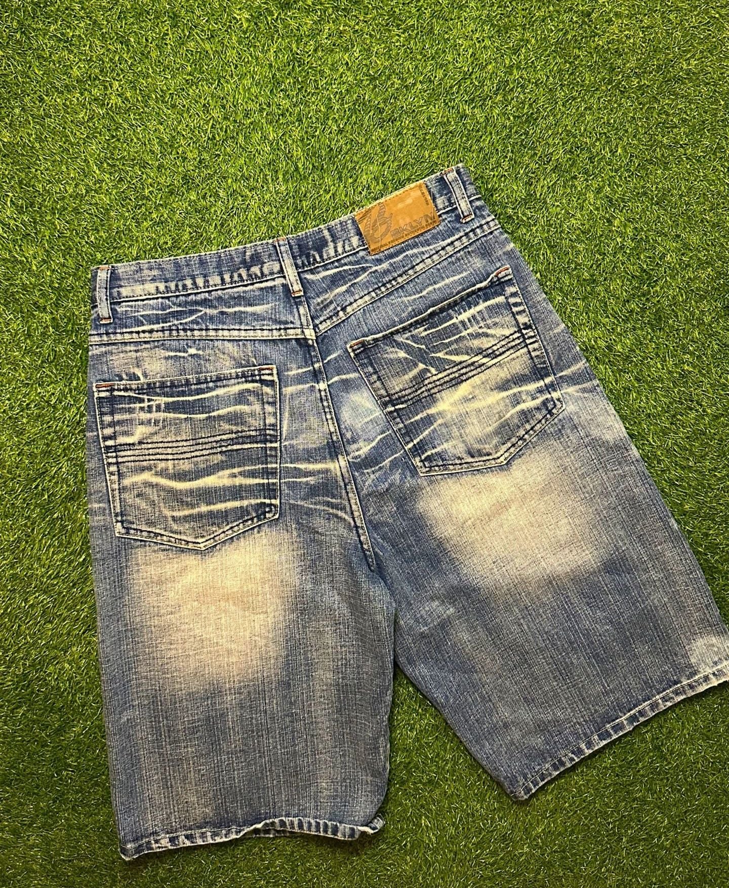 Y2K 2000s Brooklyn Xpress Baggy Denim Jean Shorts 5