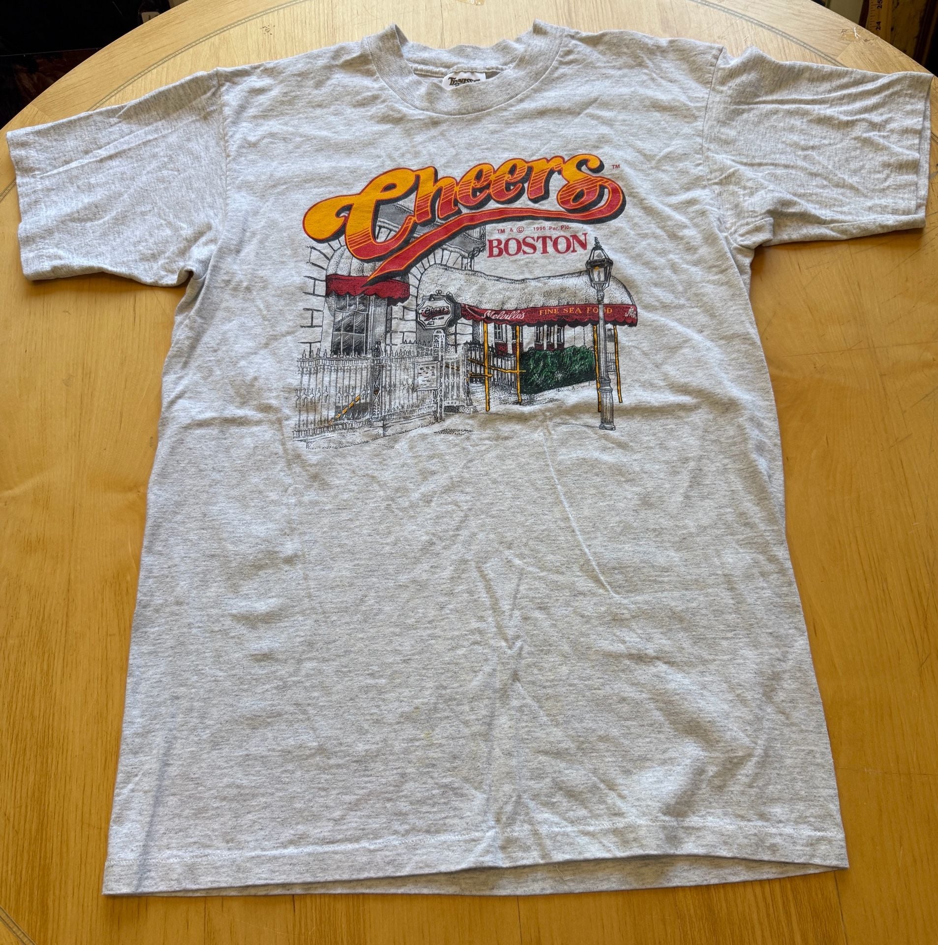 Tennessee River Gold Cheers Boston T-Shirt Size M Gray Vintage 3
