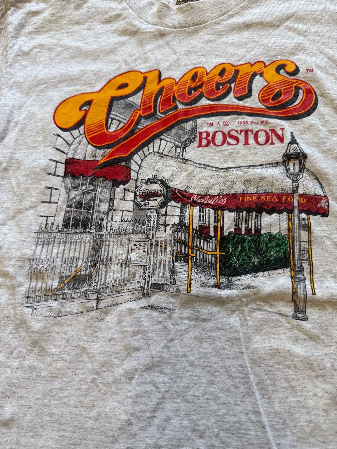 Tennessee River Gold Cheers Boston T-Shirt Size M Gray Vintage 6
