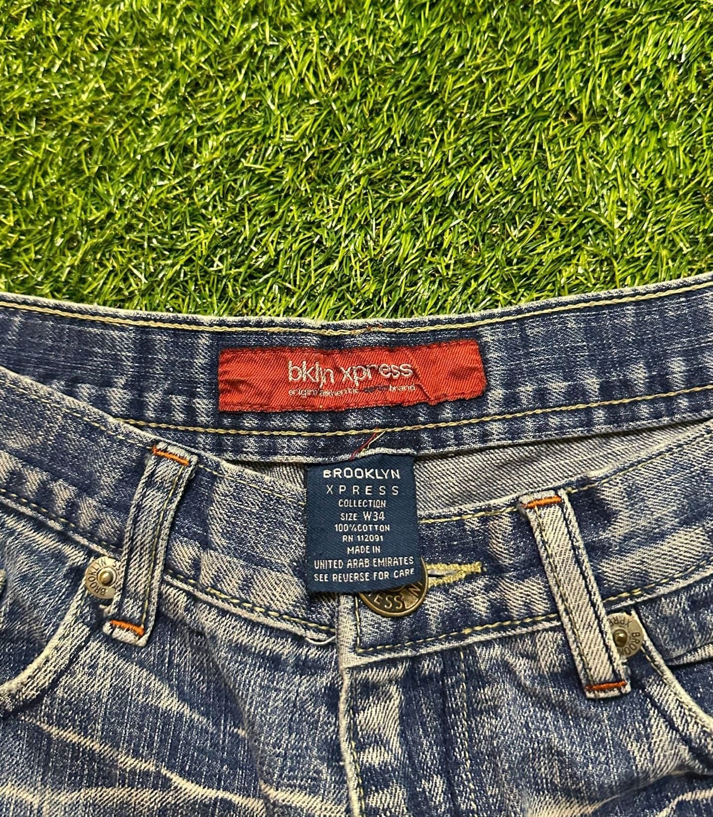 Y2K 2000s Brooklyn Xpress Baggy Denim Jean Shorts 7