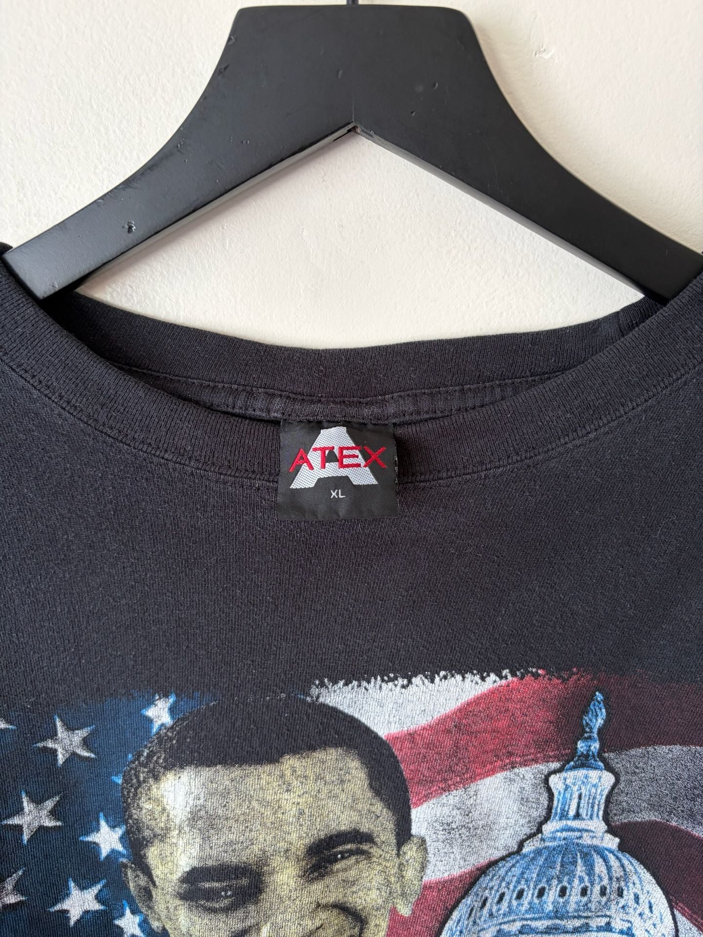 Atex Obama 08 T-Shirt Size XL Black Campaign Graphic Tee 4