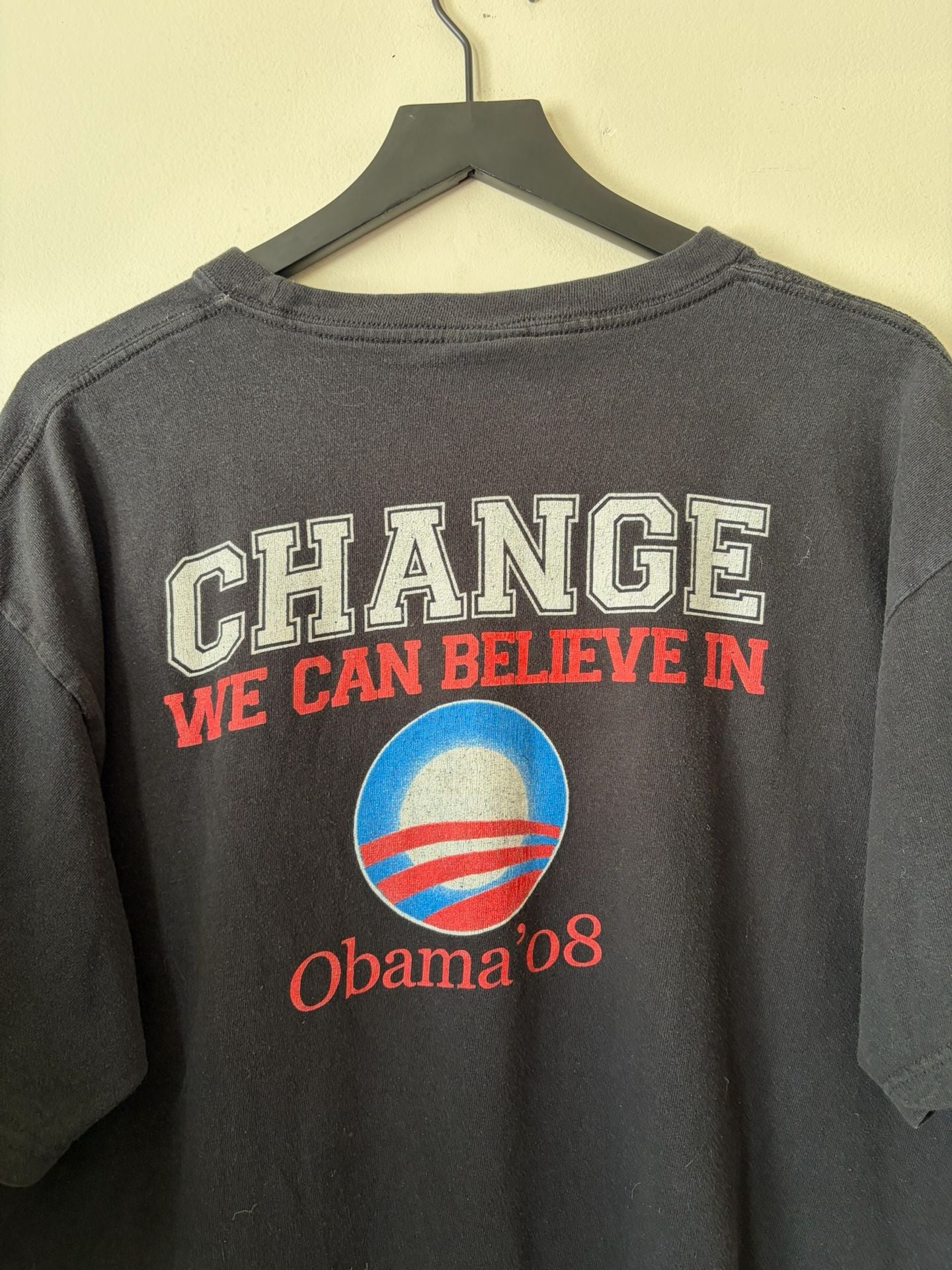 Atex Obama 08 T-Shirt Size XL Black Campaign Graphic Tee 6