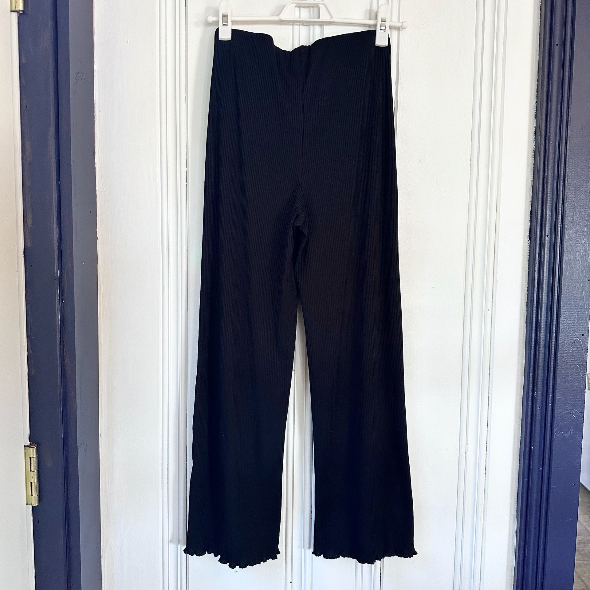 NWT Urban Outfitters Ribbed Pants, Size S Black 4