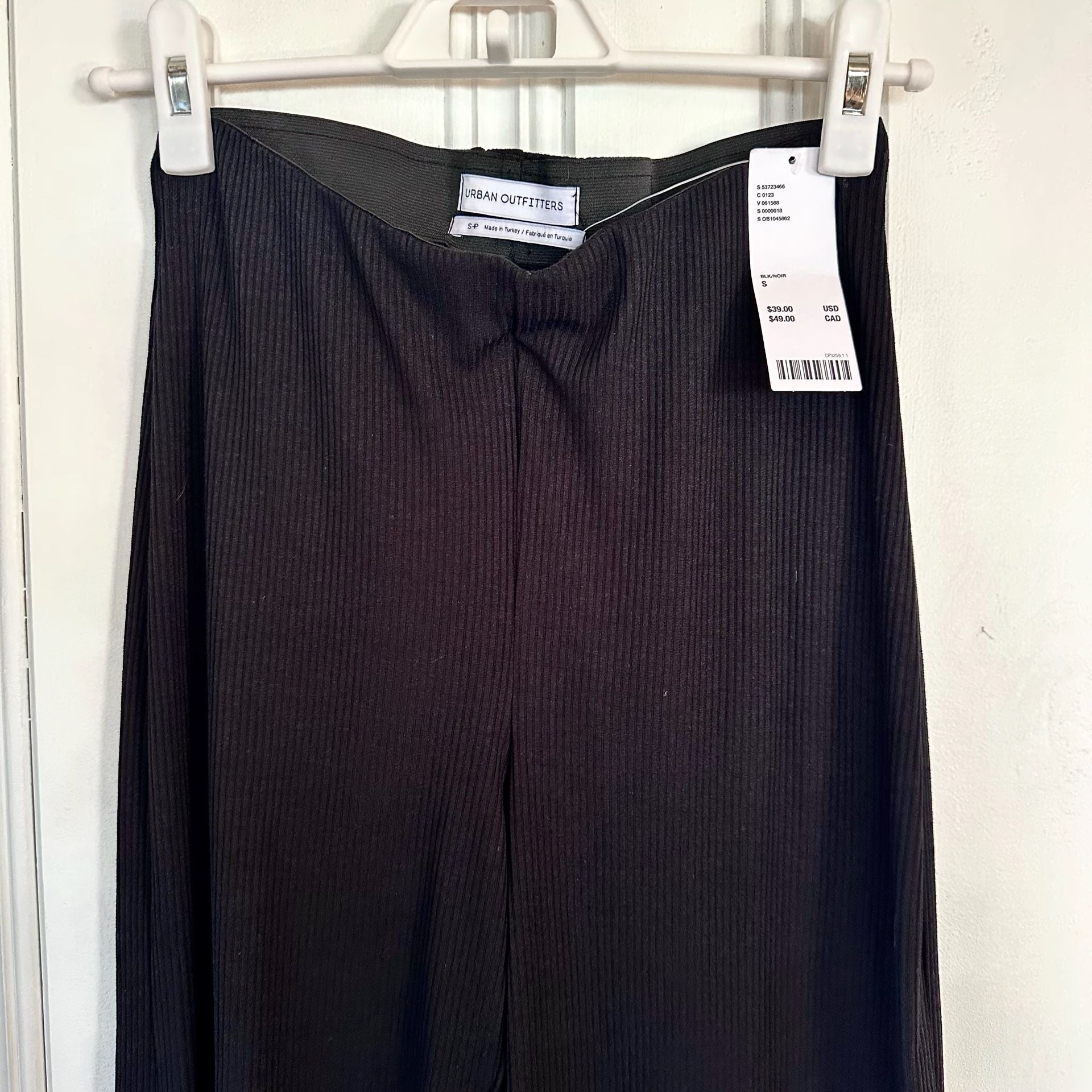 NWT Urban Outfitters Ribbed Pants, Size S Black 6