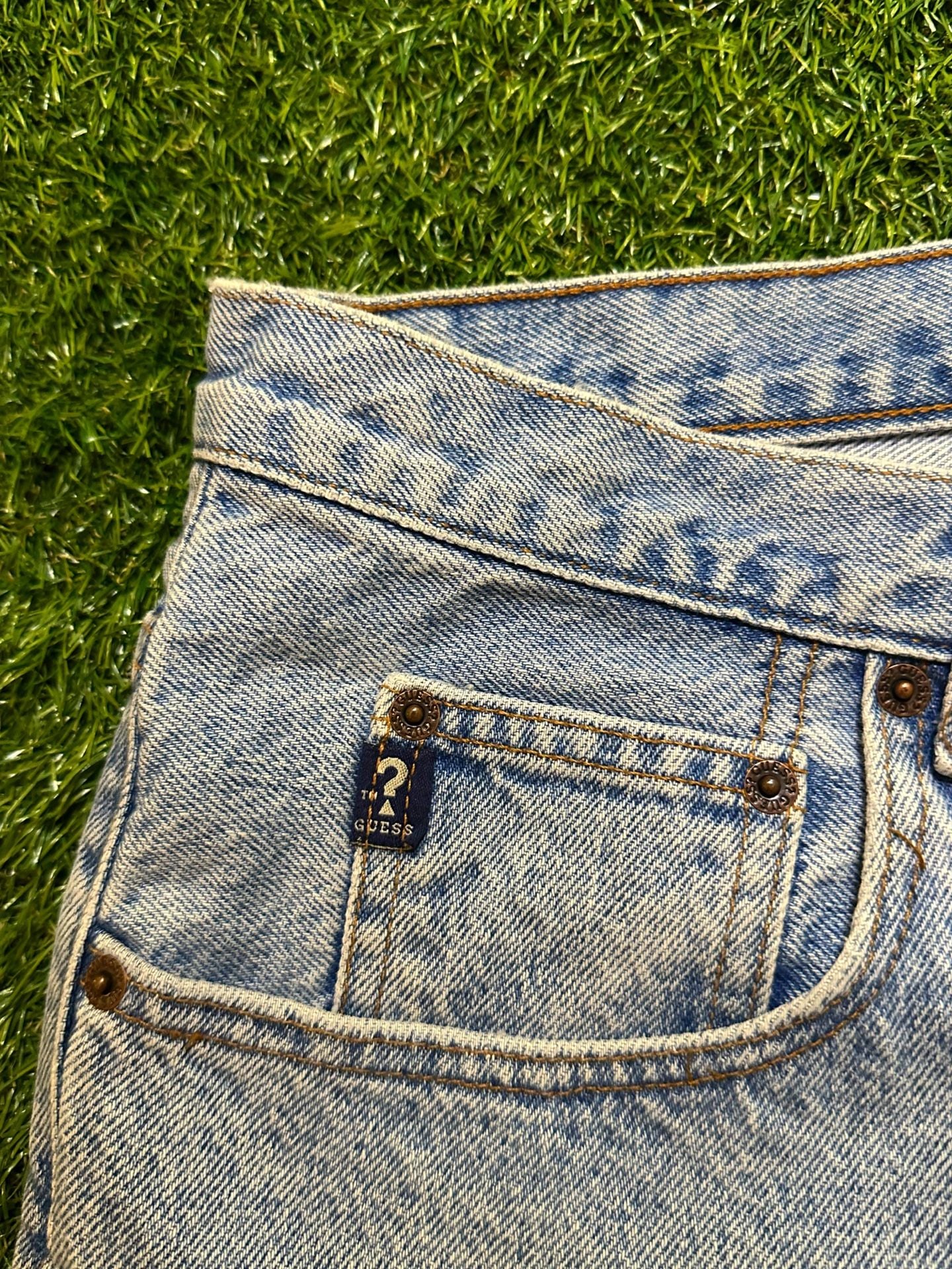 Vintage 1990s Guess Baggy Denim Shorts Made In USA 4