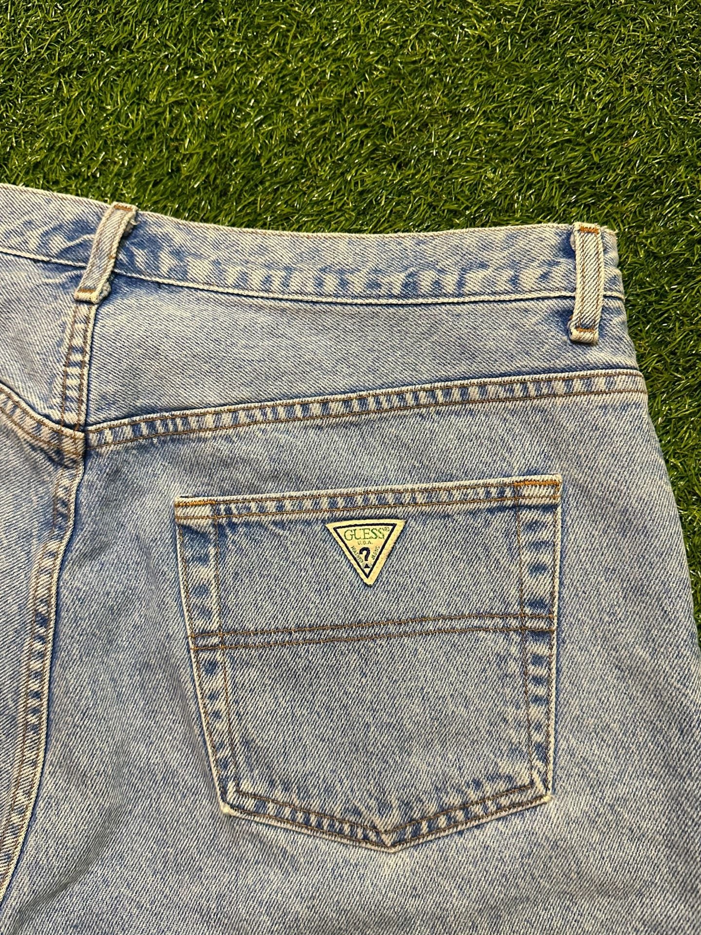Vintage 1990s Guess Baggy Denim Shorts Made In USA 7