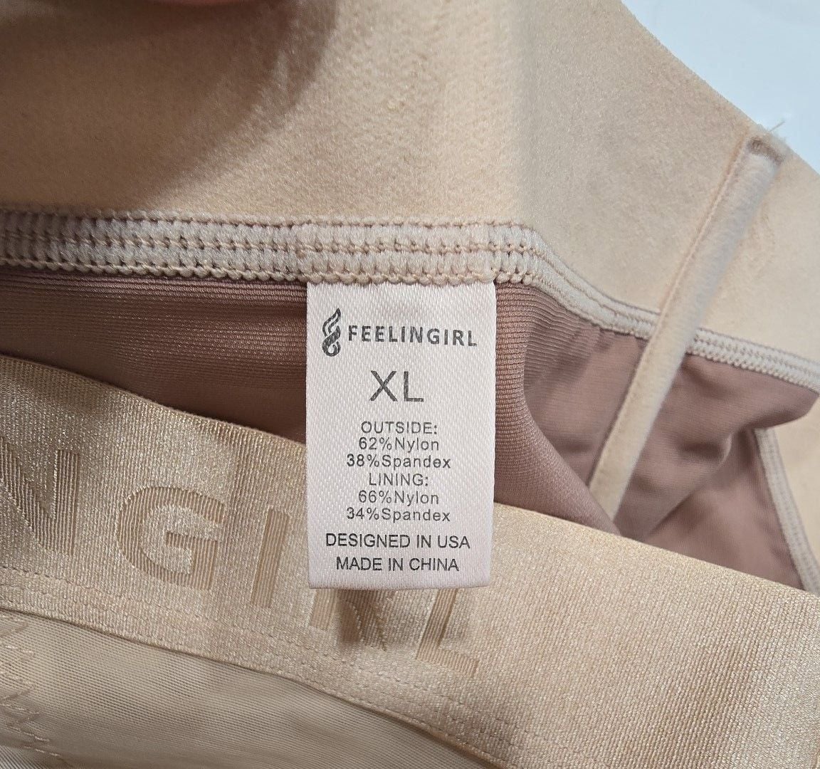 FeelinGirl Shapewear Size XL Nude Bodysuit 4