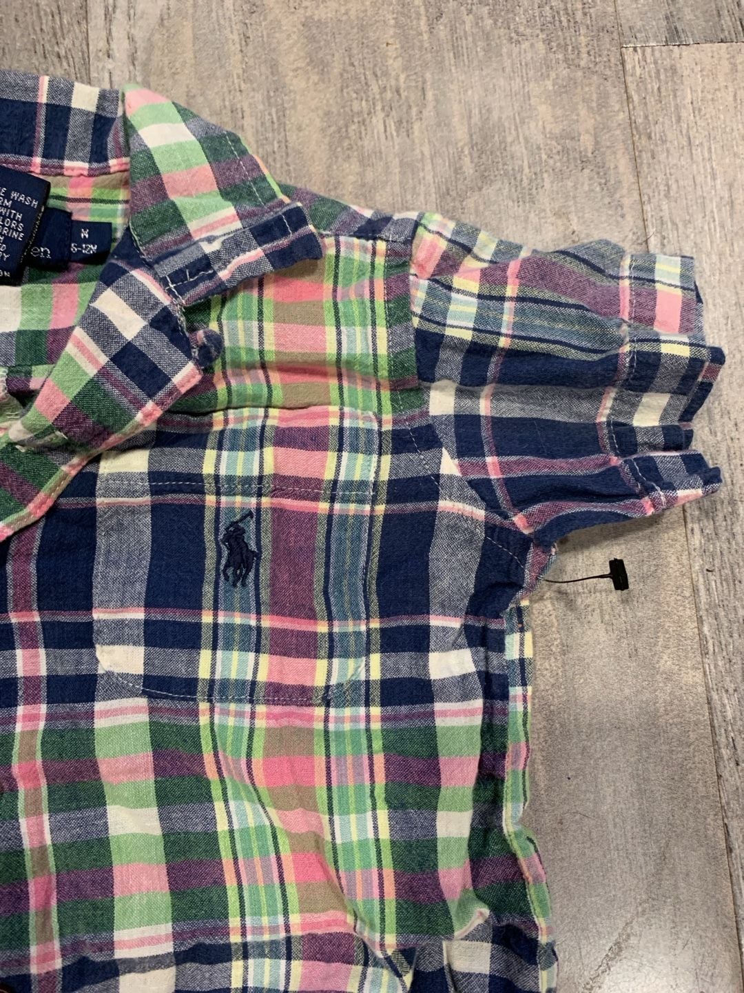 Polo by Ralph Lauren Plaid Romper Size 6-12M (1) 3