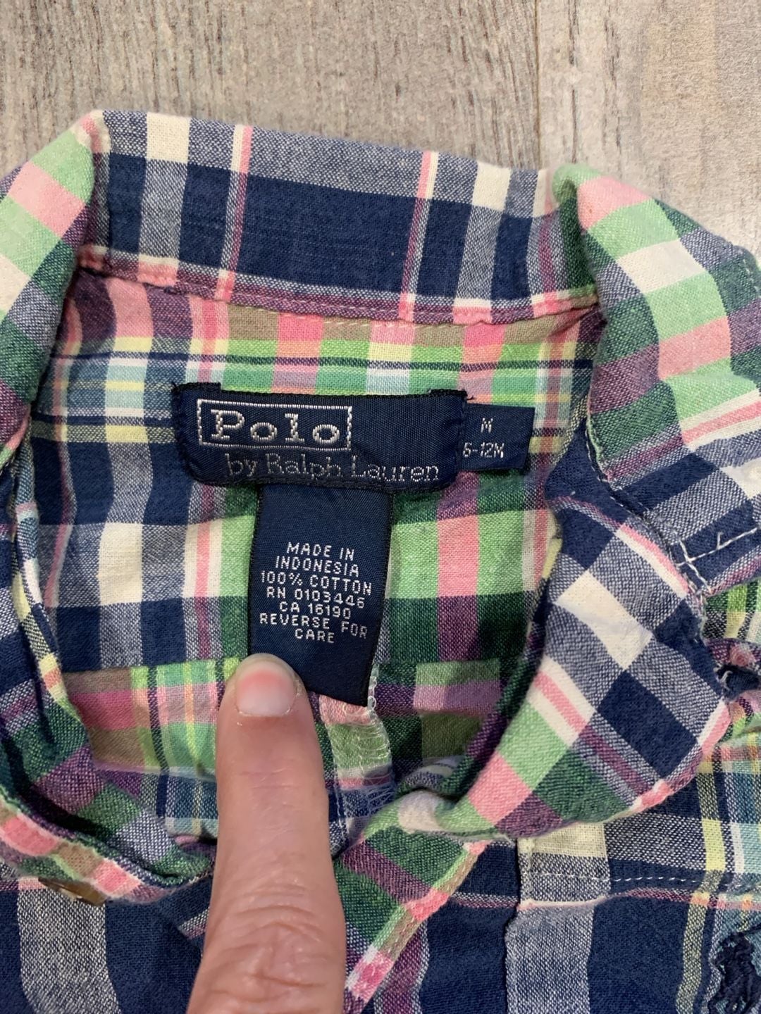 Polo by Ralph Lauren Plaid Romper Size 6-12M (1) 4