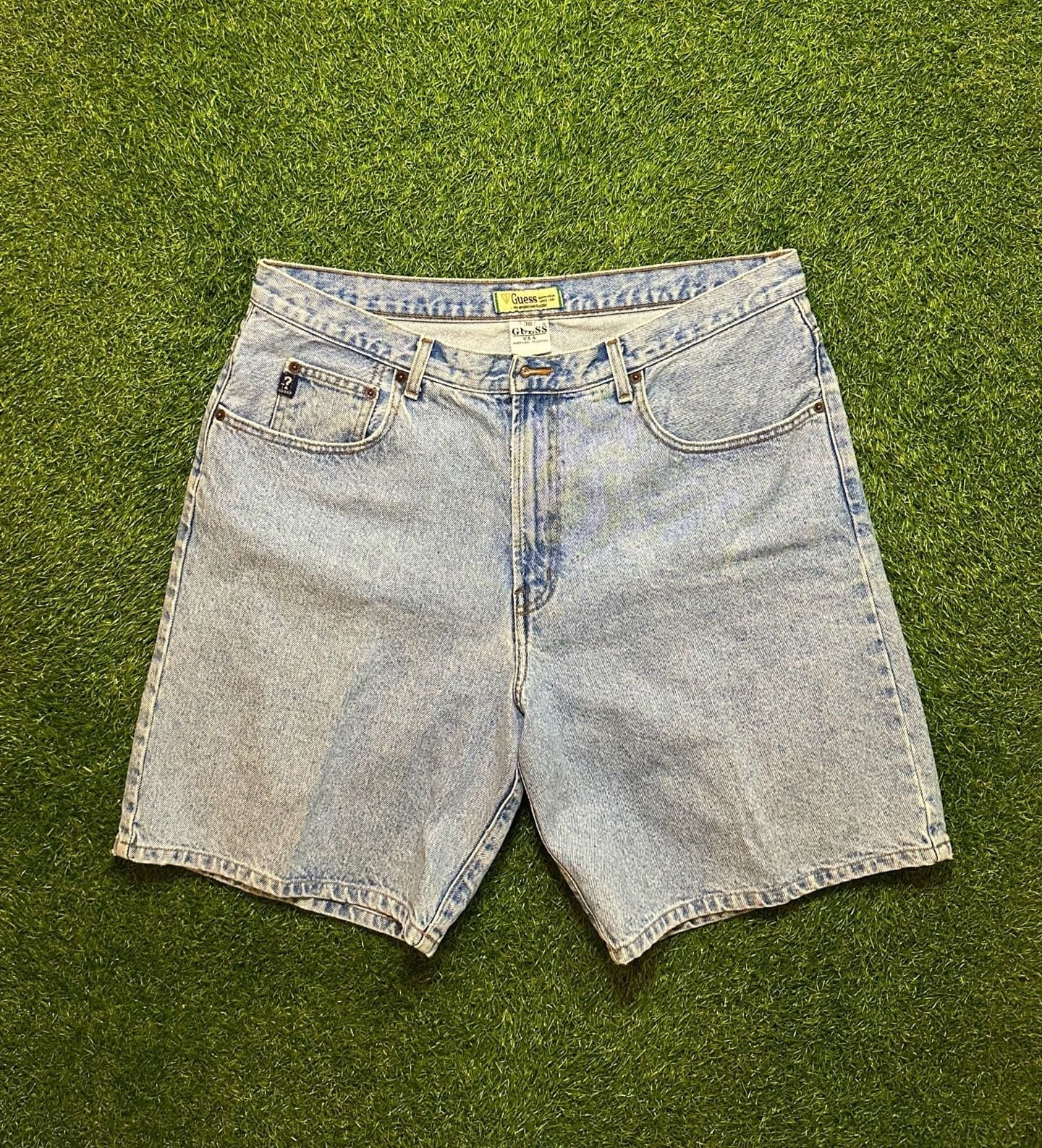 Vintage 1990s Guess Baggy Denim Shorts Made In USA 2