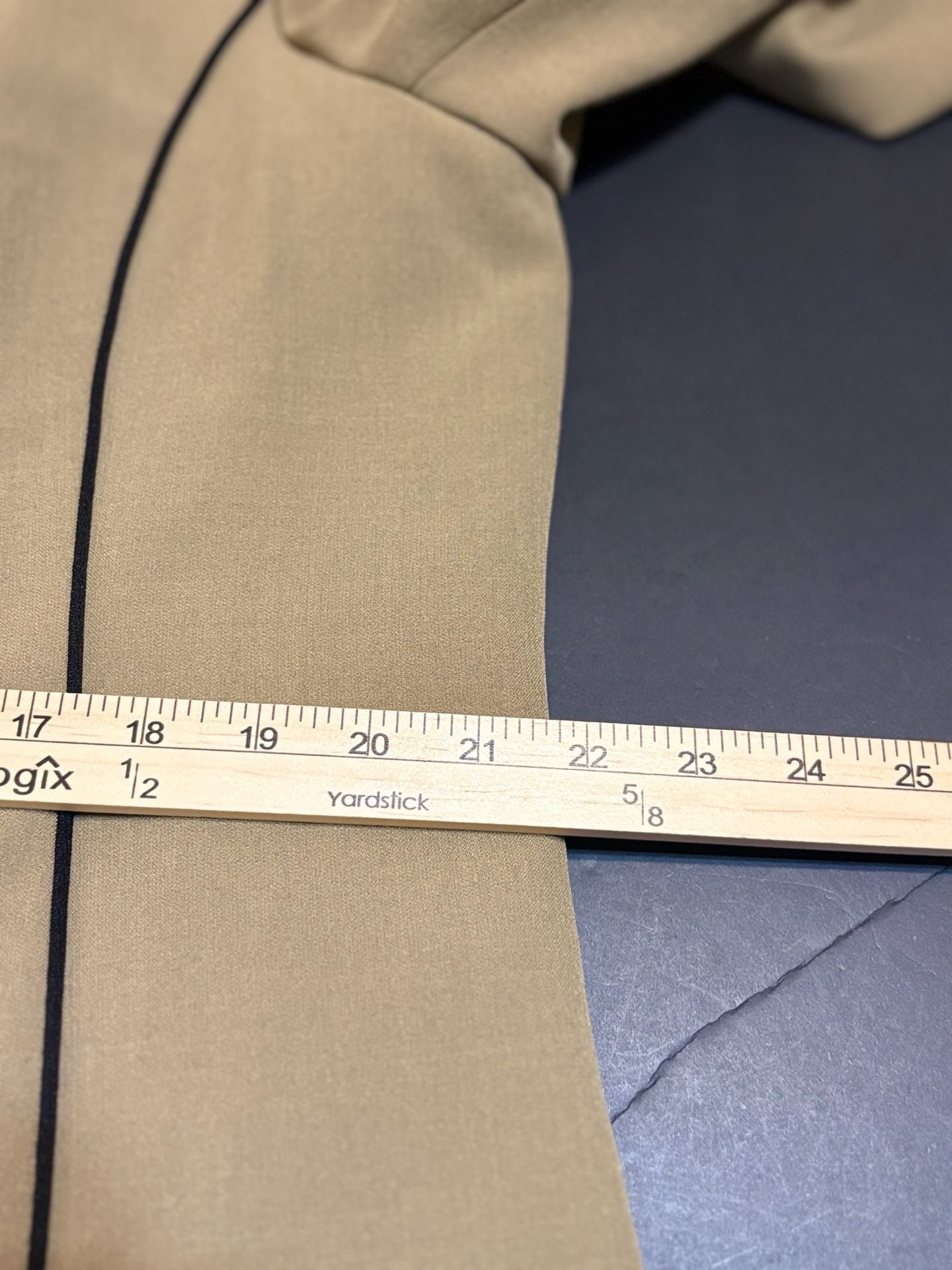 Kasper Full Zip Jacket Tan Poly Blend 7