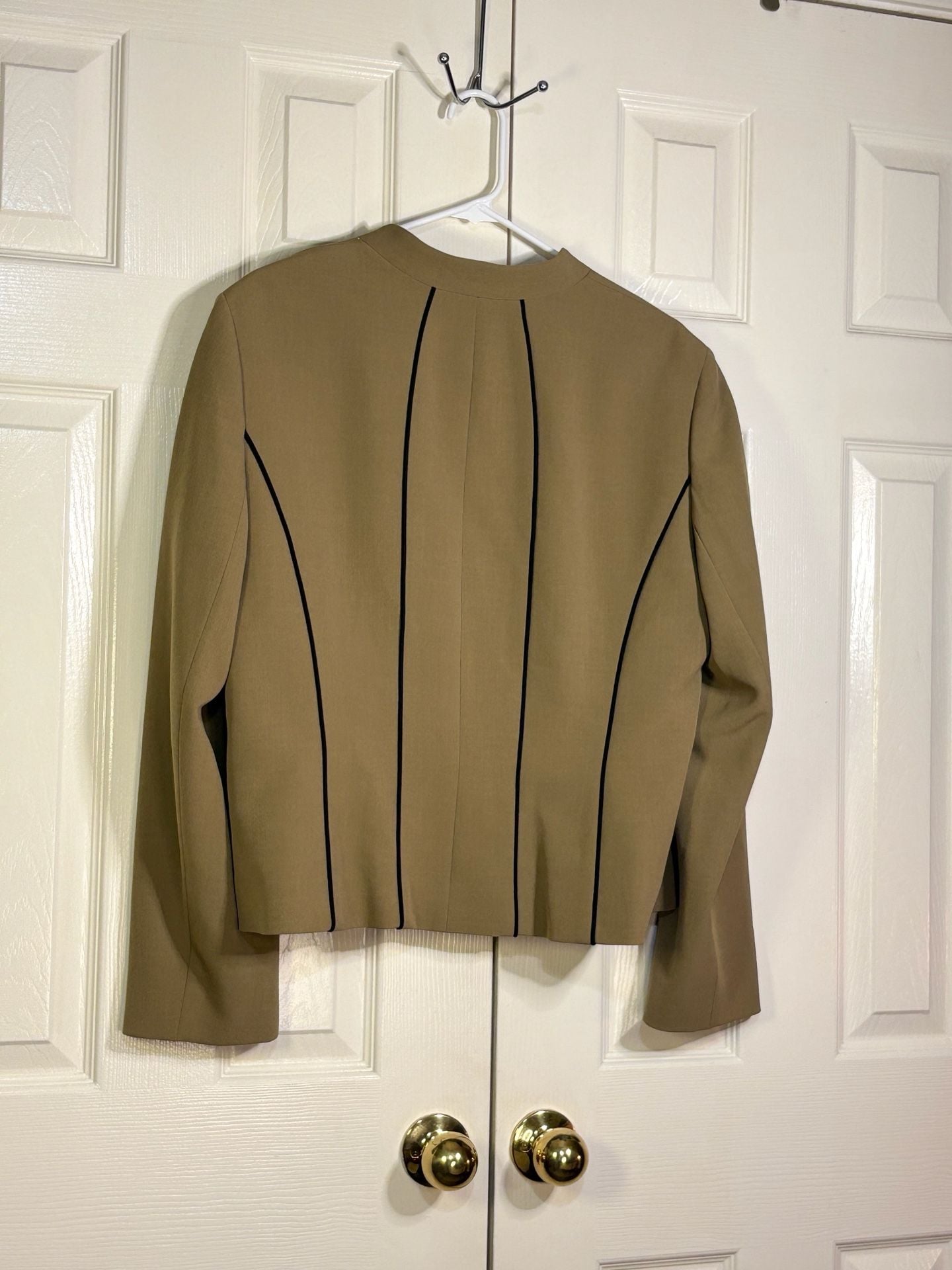 Kasper Full Zip Jacket Tan Poly Blend 10