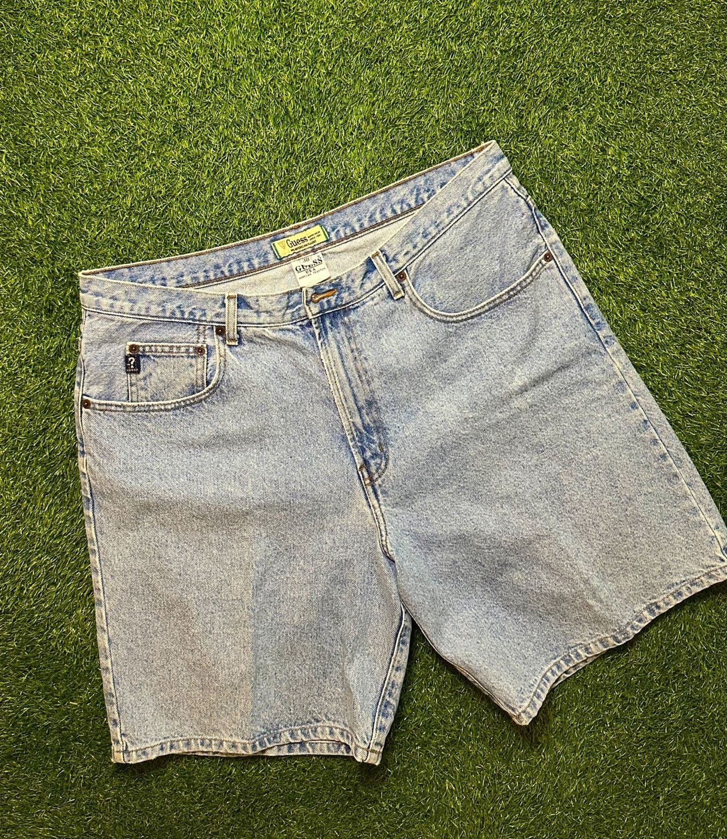 Vintage 1990s Guess Baggy Denim Shorts Made In USA 3