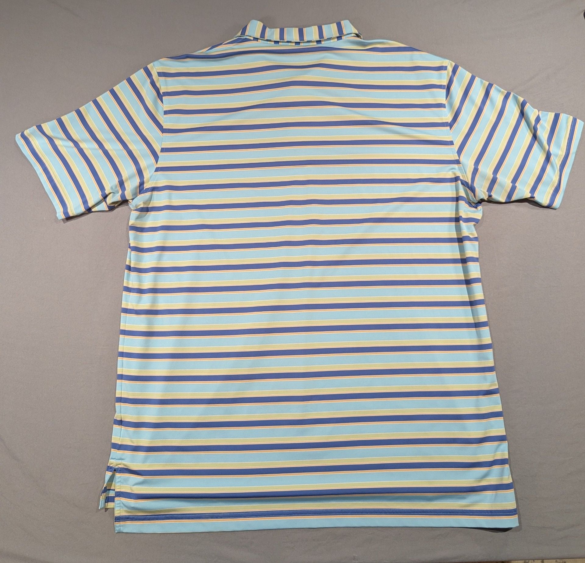 Peter Millar Summer Comfort Polo Shirt Size XL Blue Striped Golf Preppy 5