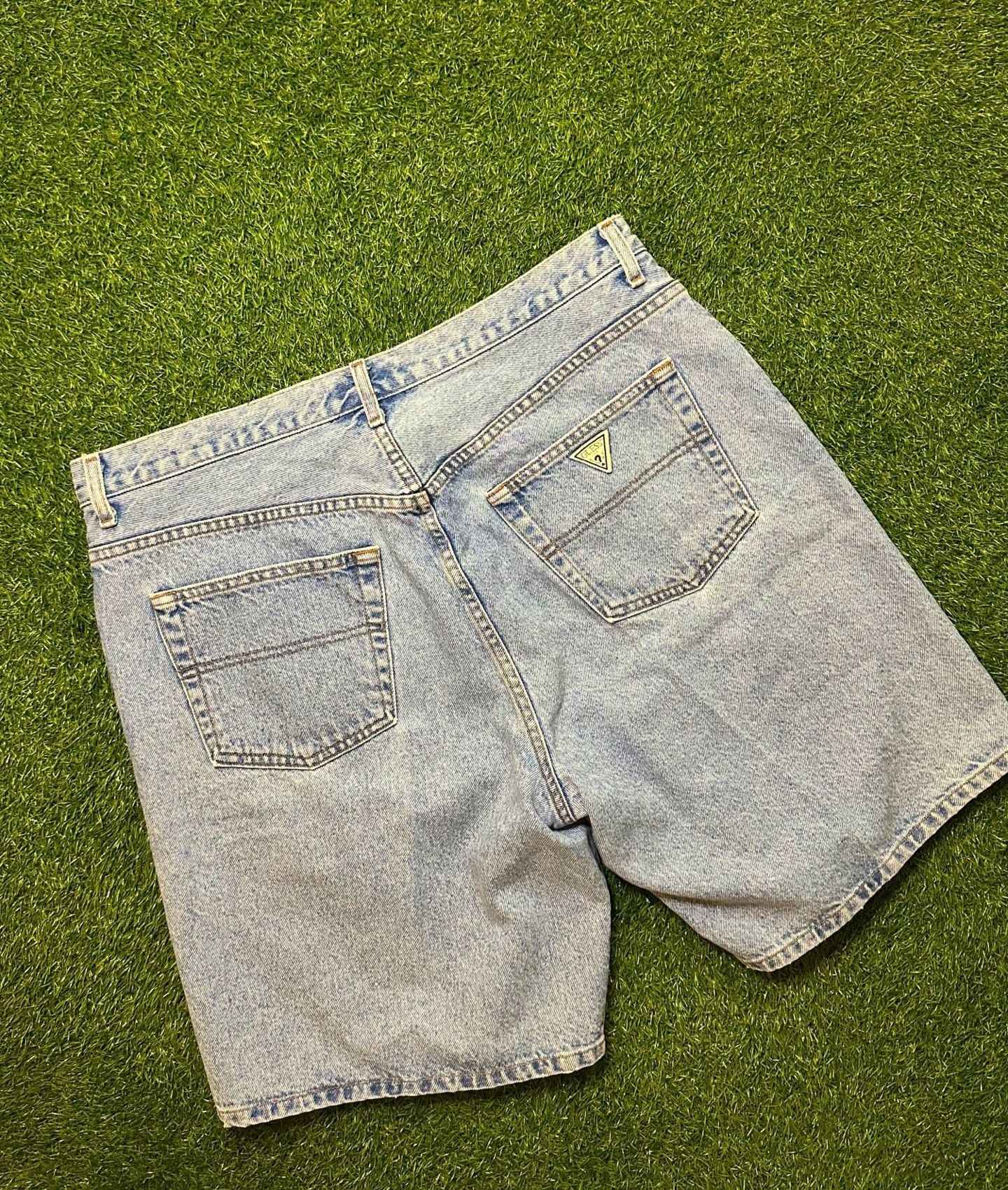 Vintage 1990s Guess Baggy Denim Shorts Made In USA 6