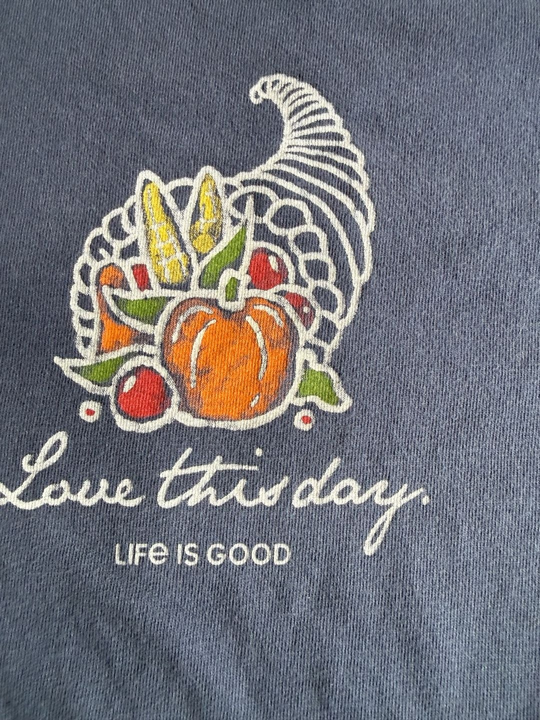 Life Is Good Long Sleeve Crusher Tee XXL Cornucopia Thanksgiving 3