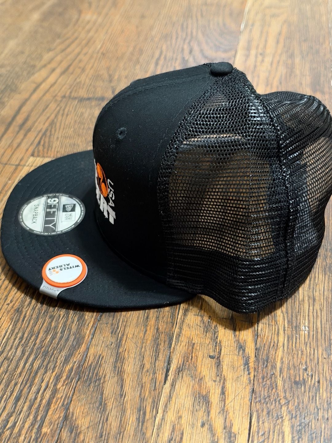 New Era Witels Albert USA 9Fifty Snapback Trucker Hat Black New Rare Corporate  10
