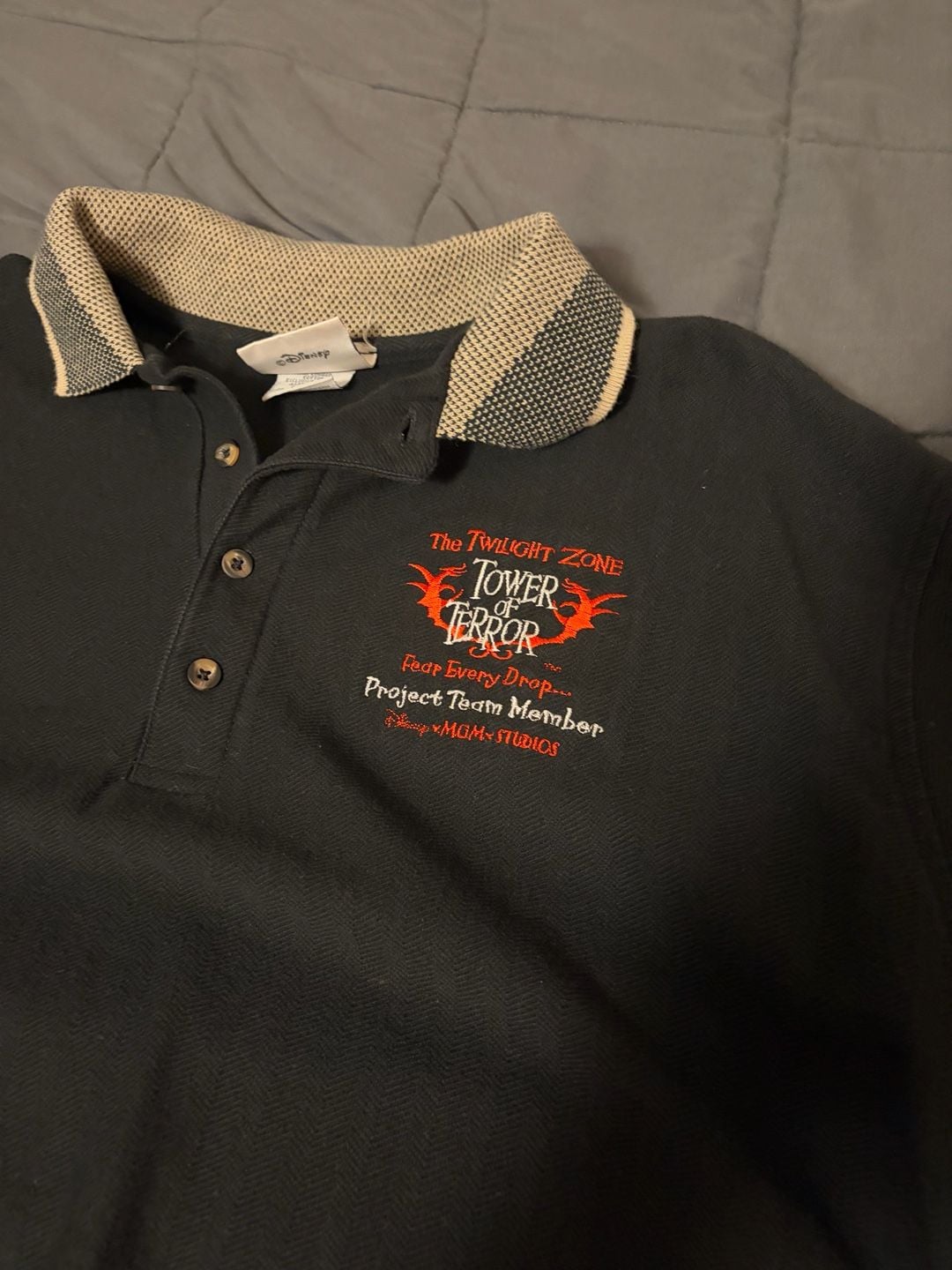 Disney Tower of Terror Polo Size XL Black Project Team Member 2
