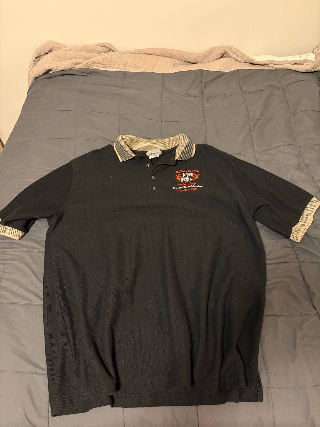 Disney Tower of Terror Polo Size XL Black Project Team Member 3